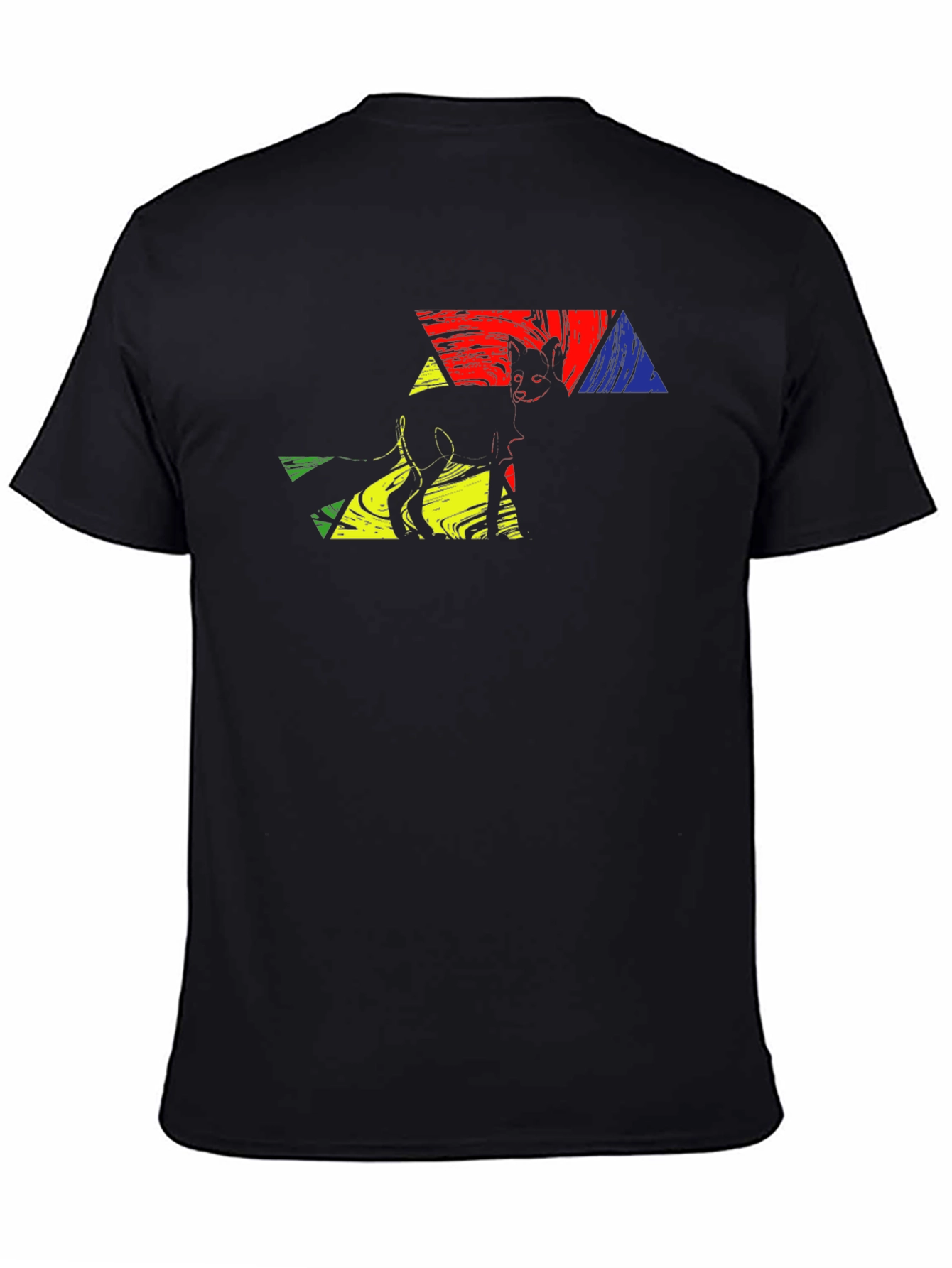 Abstract Cat Art Graphic T-Shirt