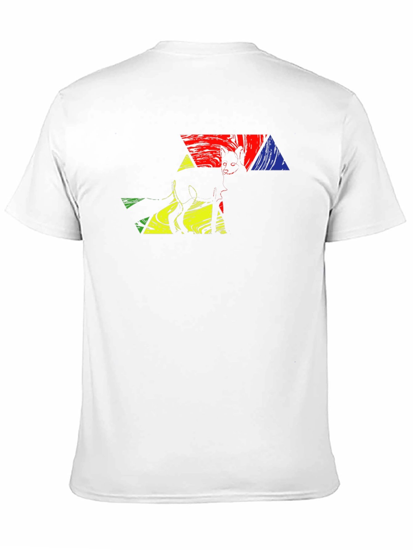 Abstract Cat Art Graphic T-Shirt