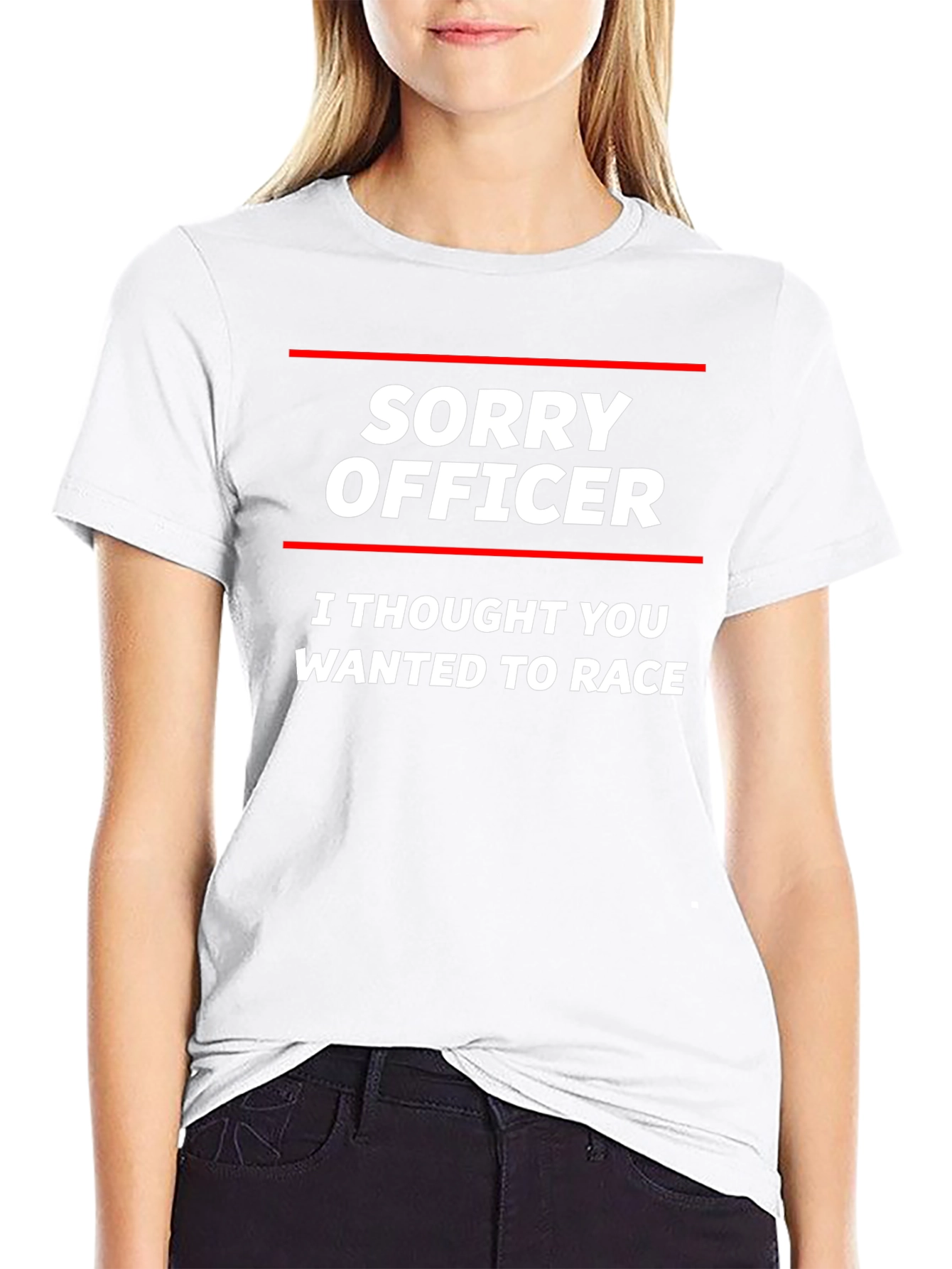 Sorry Officer T-Shirt - Funny Car Racing Tee