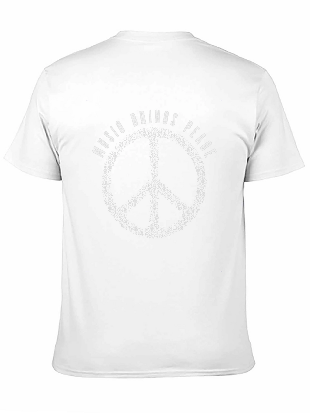 Music Brings Peace Black Graphic T-Shirt