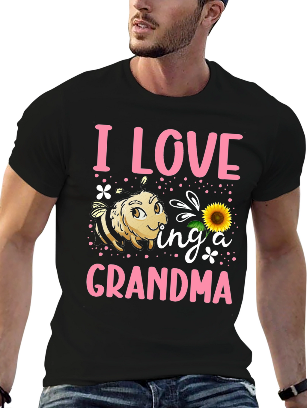 I Love Being a Grandma Bee Sunflower T-Shirt