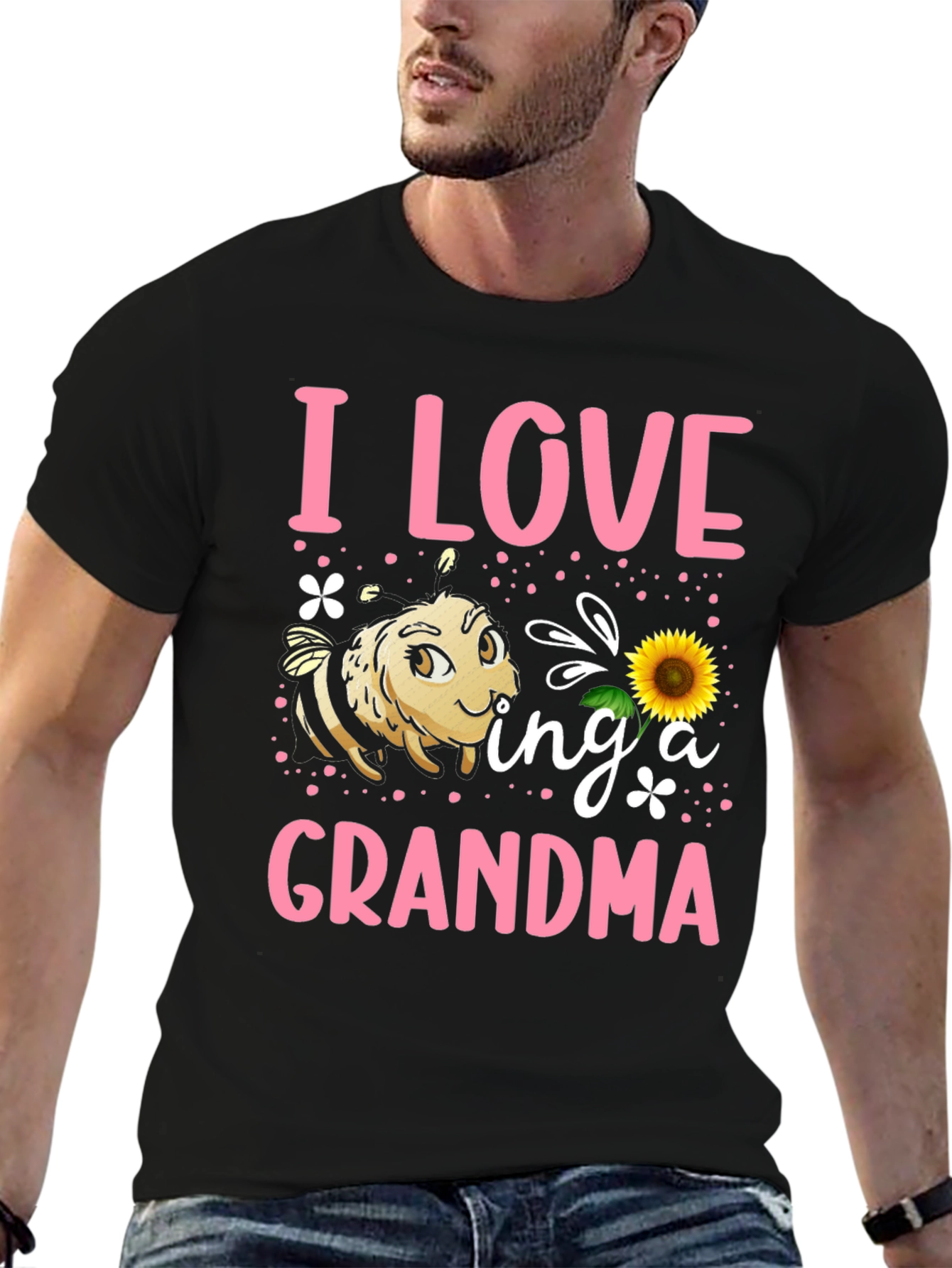 I Love Being a Grandma Bee Sunflower T-Shirt