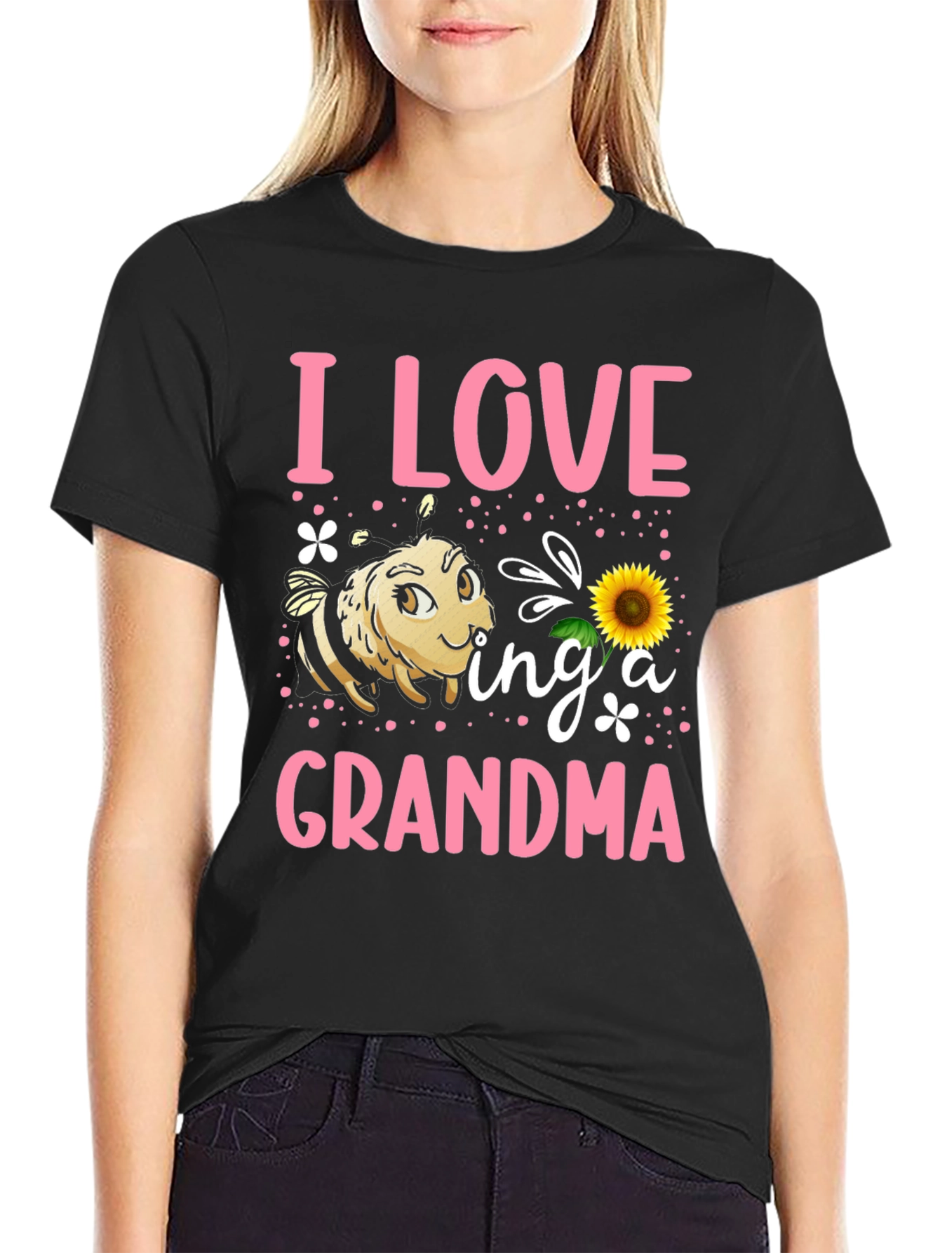 I Love Being a Grandma Bee Sunflower T-Shirt