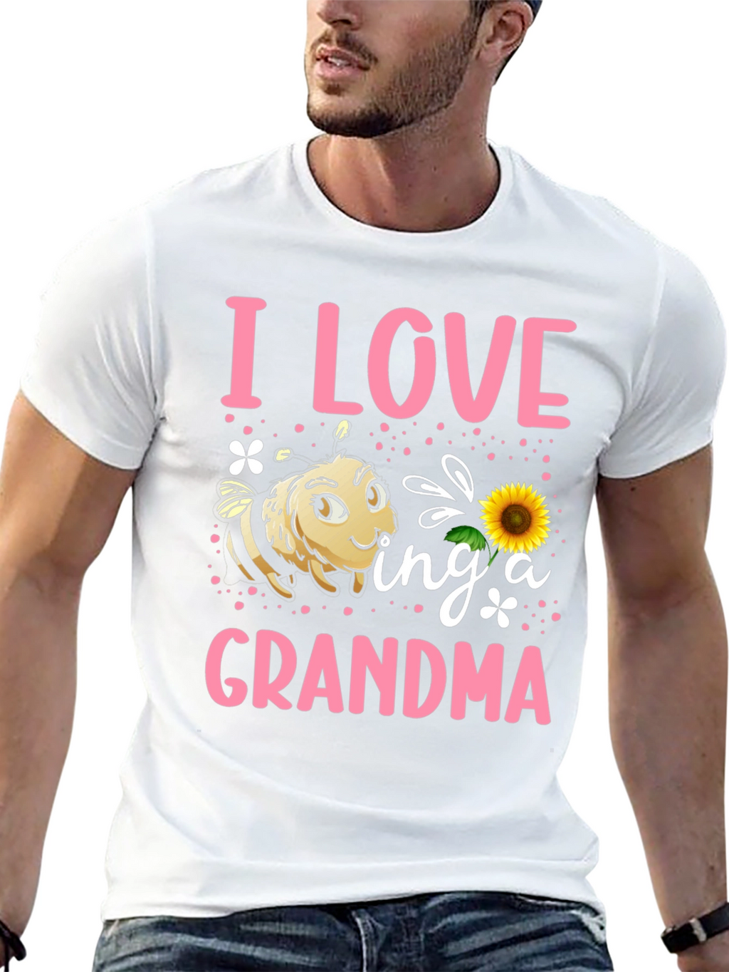 I Love Being a Grandma Bee Sunflower T-Shirt