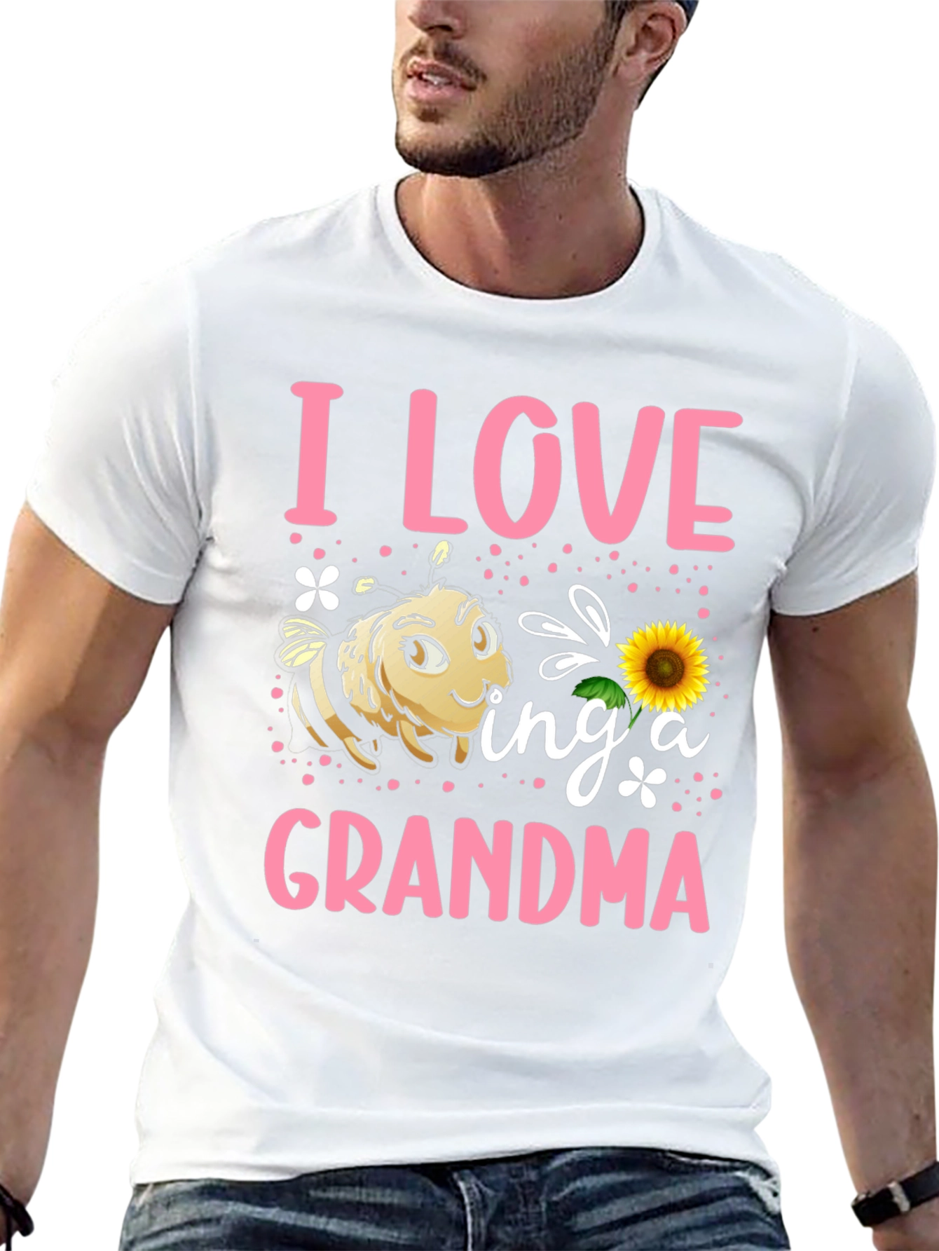 I Love Being a Grandma Bee Sunflower T-Shirt