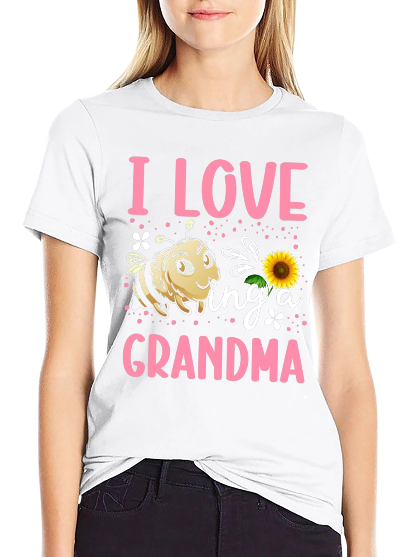 I Love Being a Grandma Bee Sunflower T-Shirt