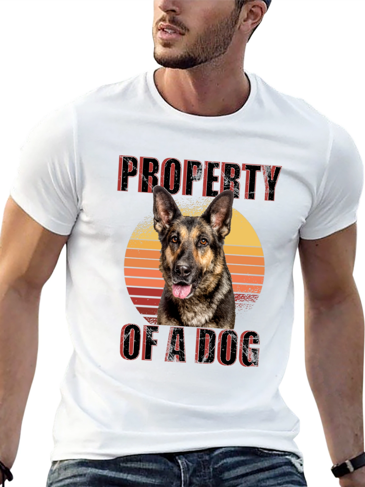 Property of a Dog T-Shirt - German Shepherd Sunset Tee
