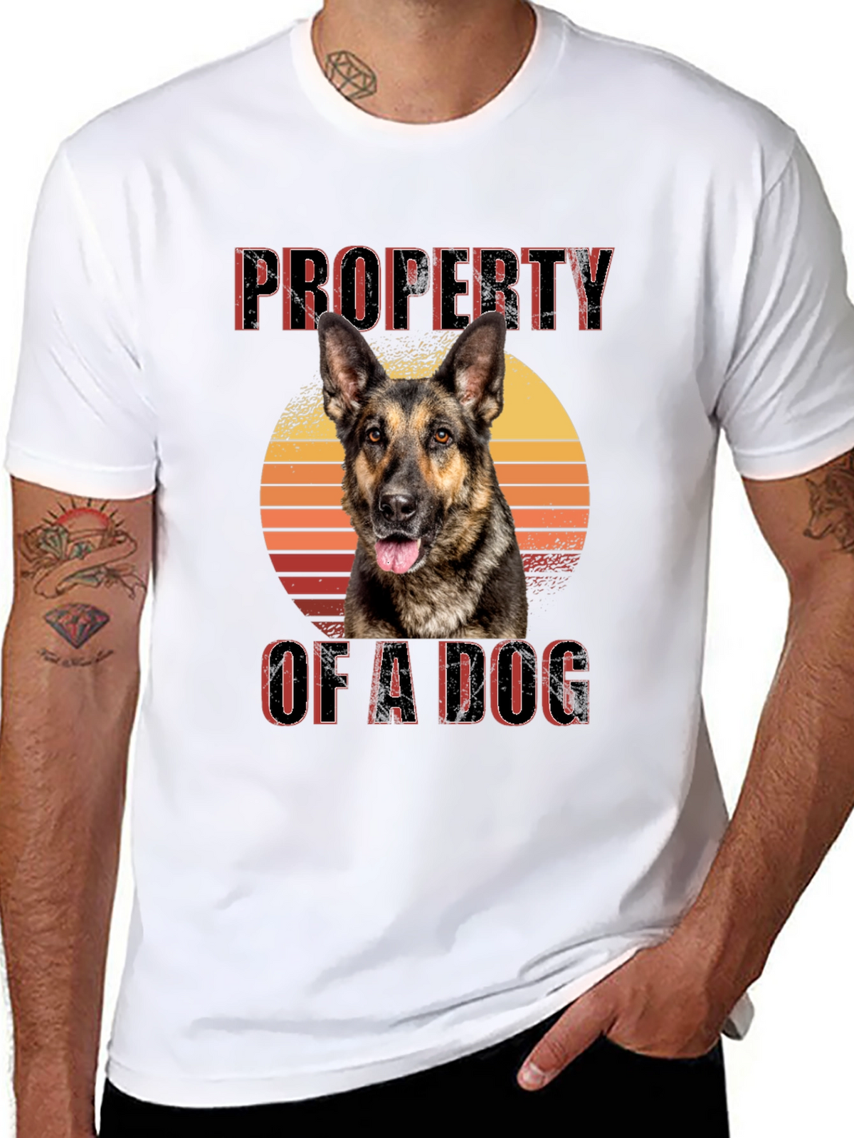 Property of a Dog T-Shirt - German Shepherd Sunset Tee