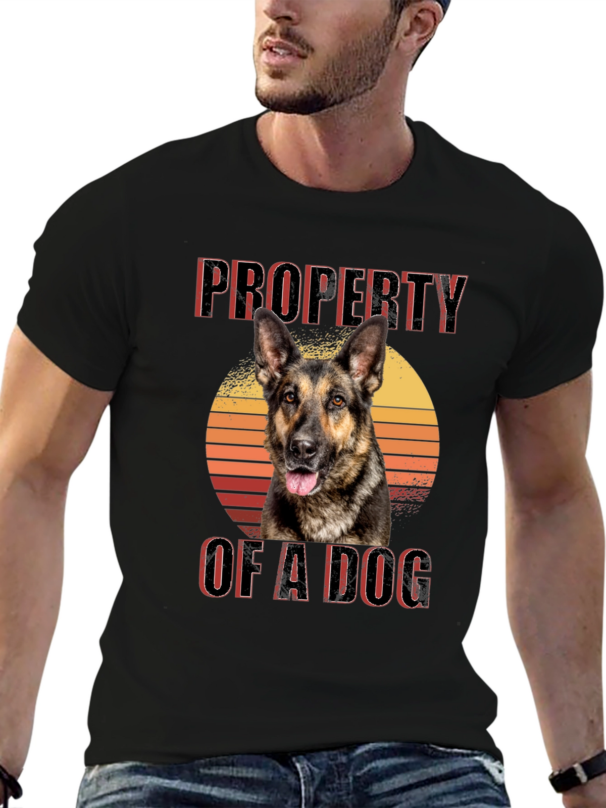 Property of a Dog T-Shirt - German Shepherd Sunset Tee