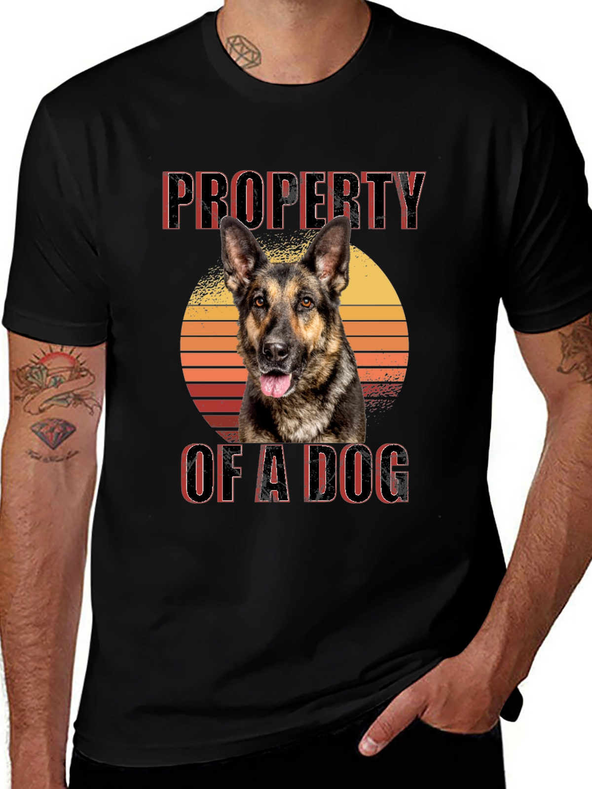 Property of a Dog T-Shirt - German Shepherd Sunset Tee