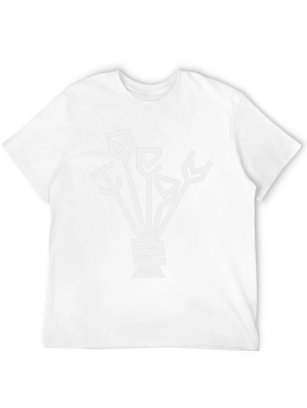 Abstract Floral Graphic Tee - Black Cotton Shirt