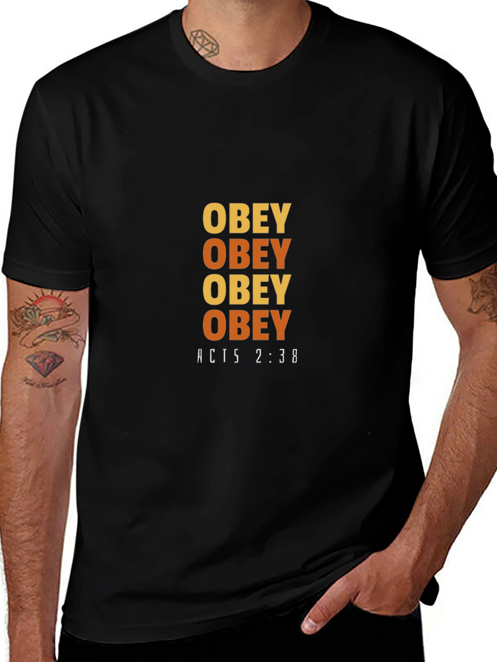 Obey T-Shirt - Acts 2:38 Design