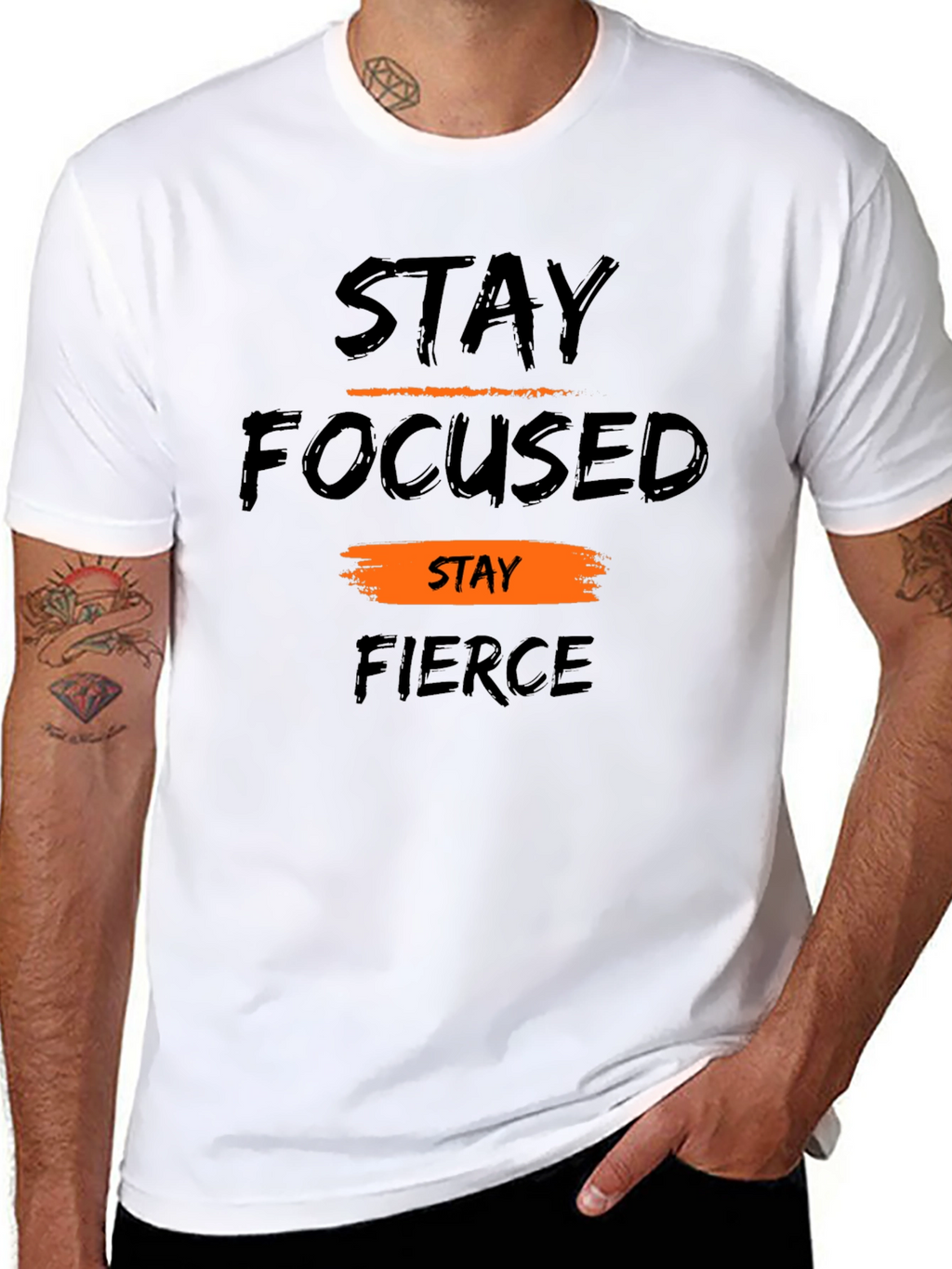 Stay Focused Fierce Graphic Tee - Motivational T-Shirt