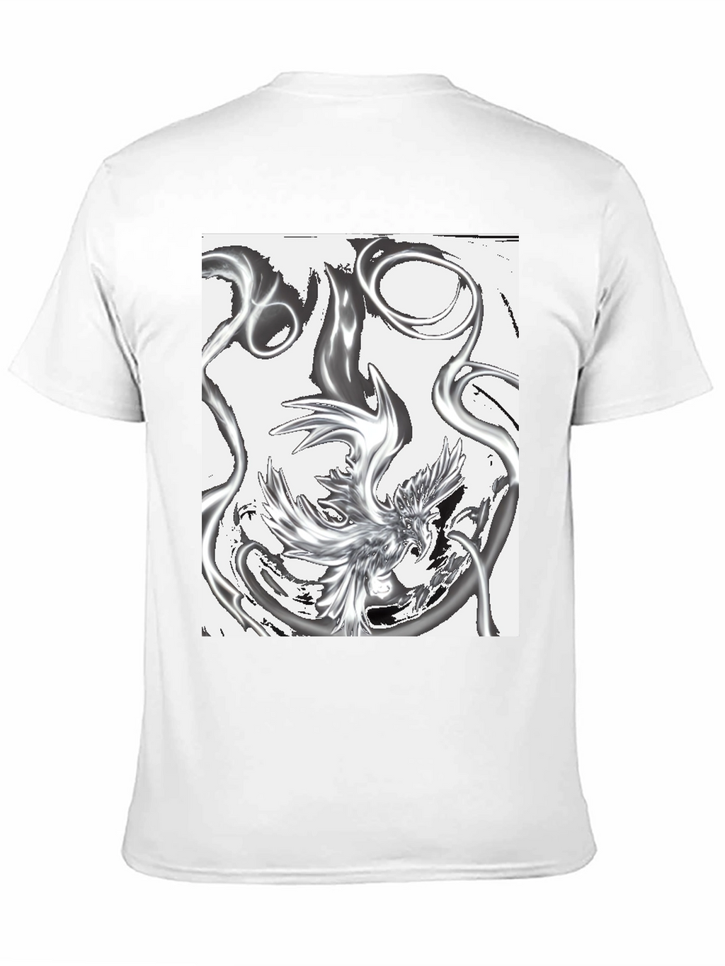 Abstract Phoenix Graphic Black T-Shirt