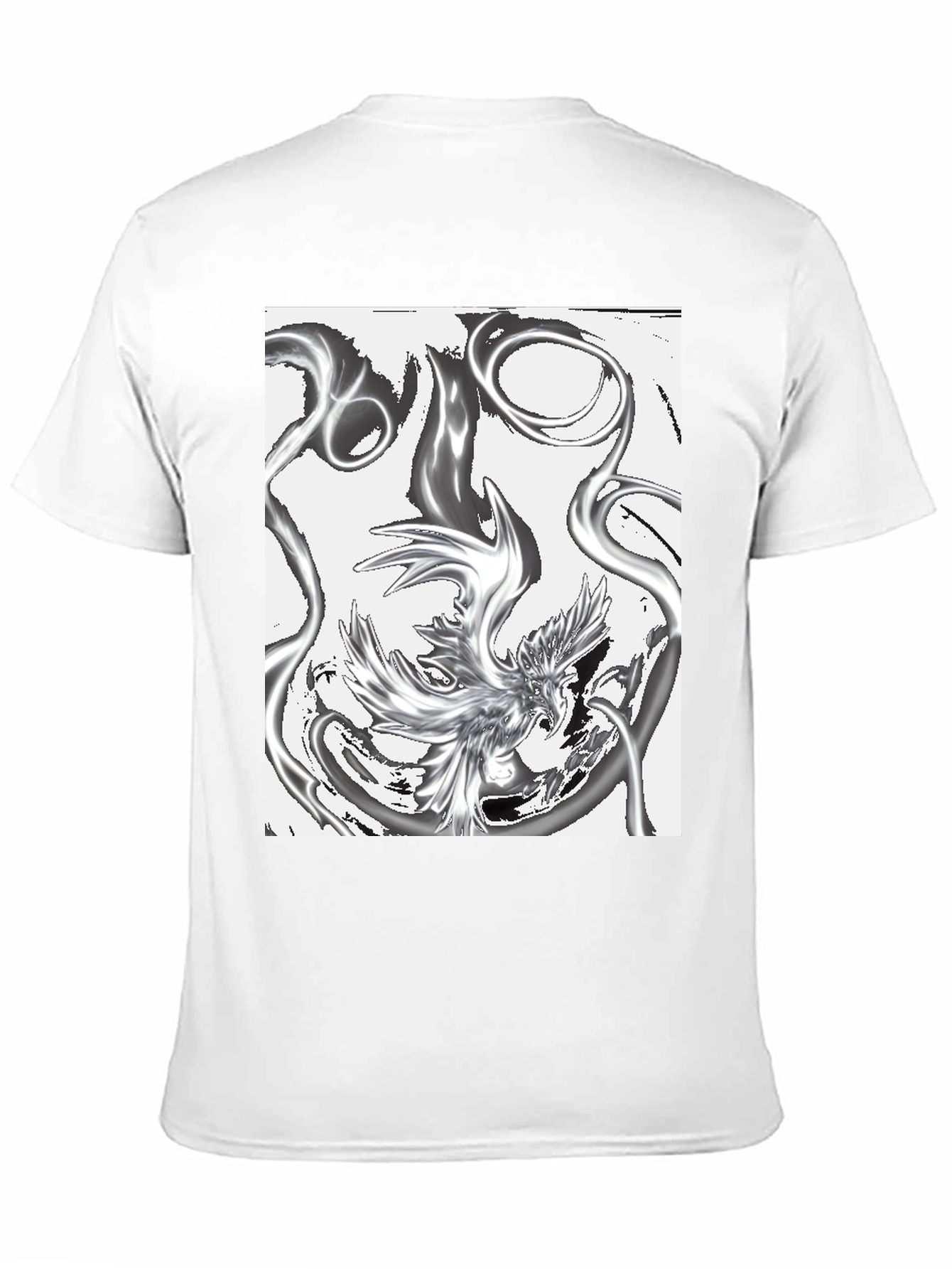 Abstract Phoenix Graphic Black T-Shirt