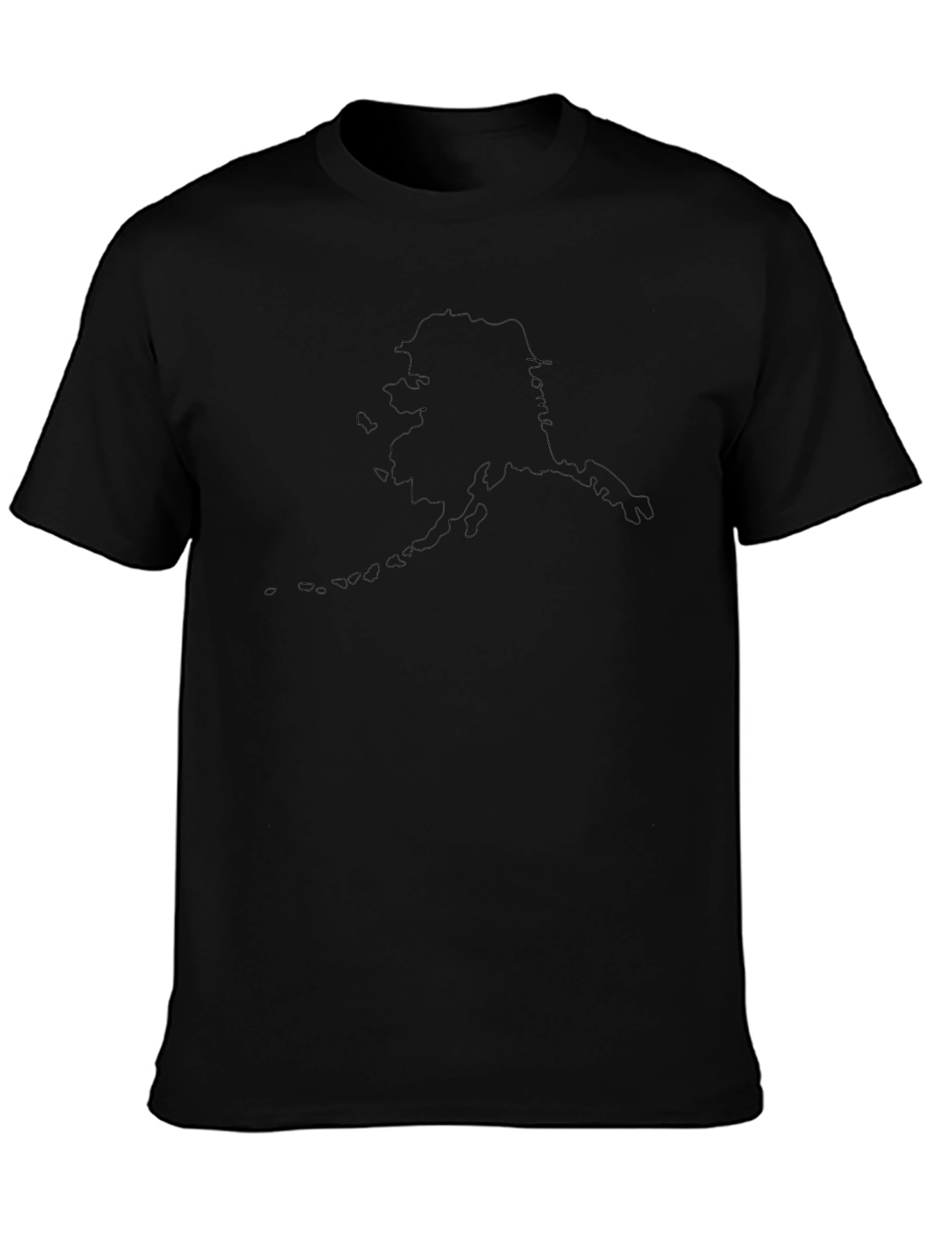 Alaska Outline Black T-Shirt