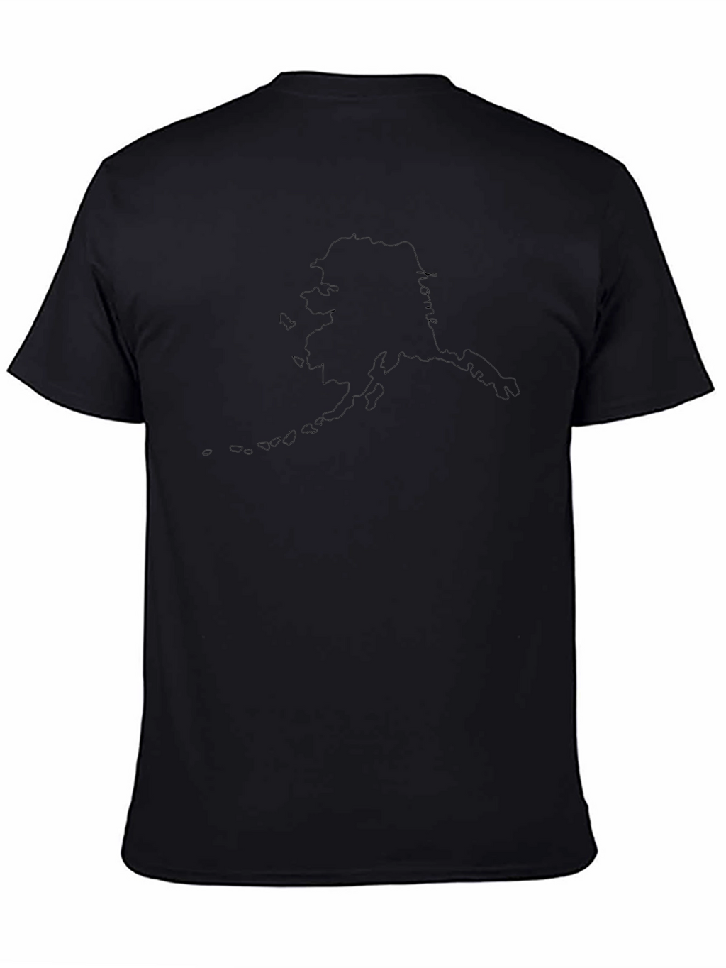 Alaska Outline Black T-Shirt