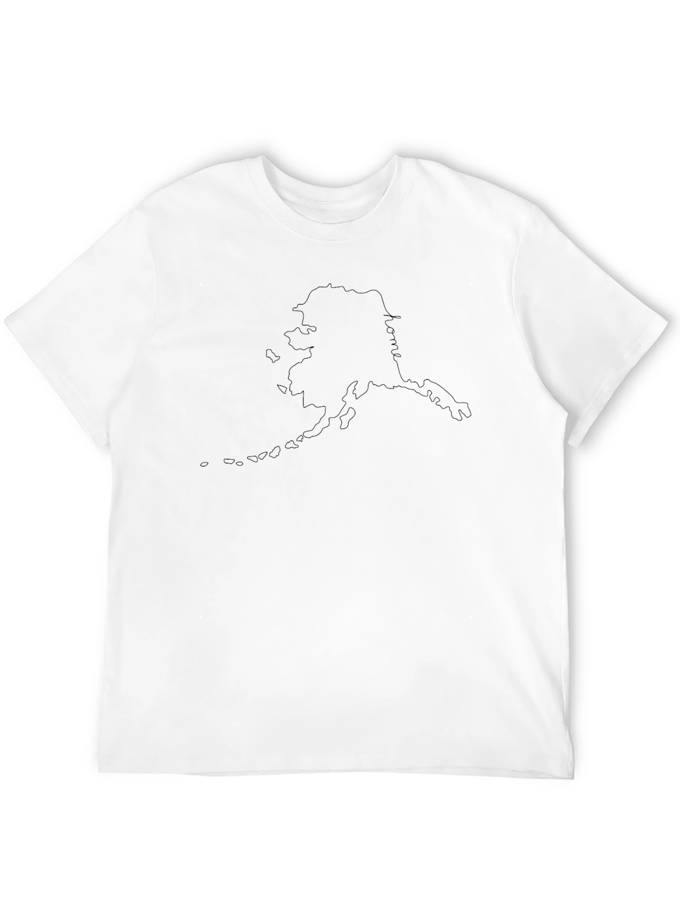 Alaska Outline Black T-Shirt
