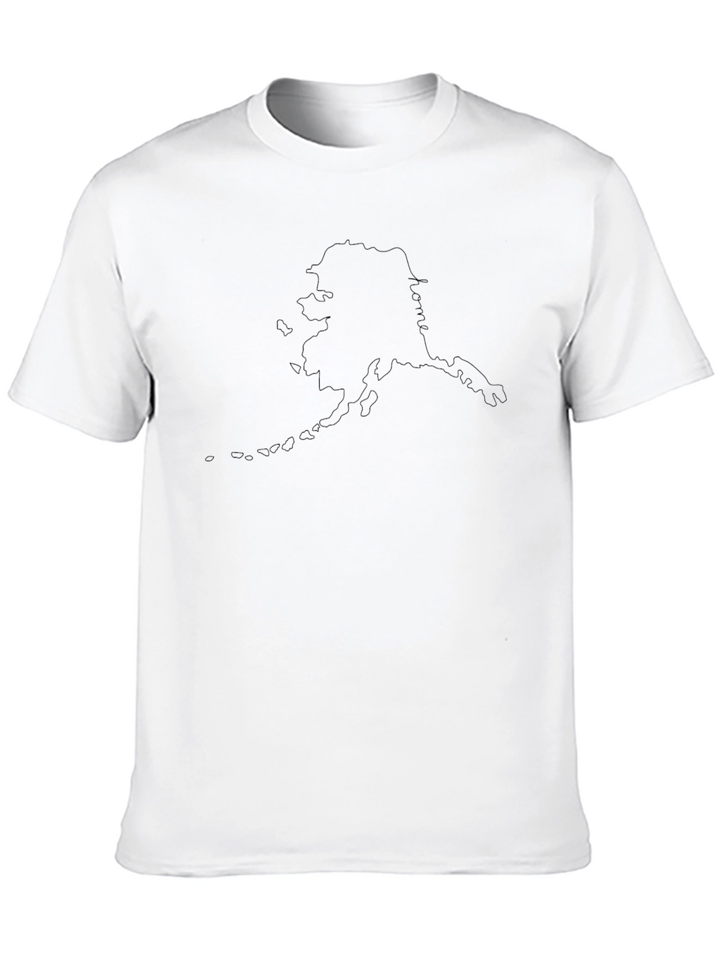 Alaska Outline Black T-Shirt