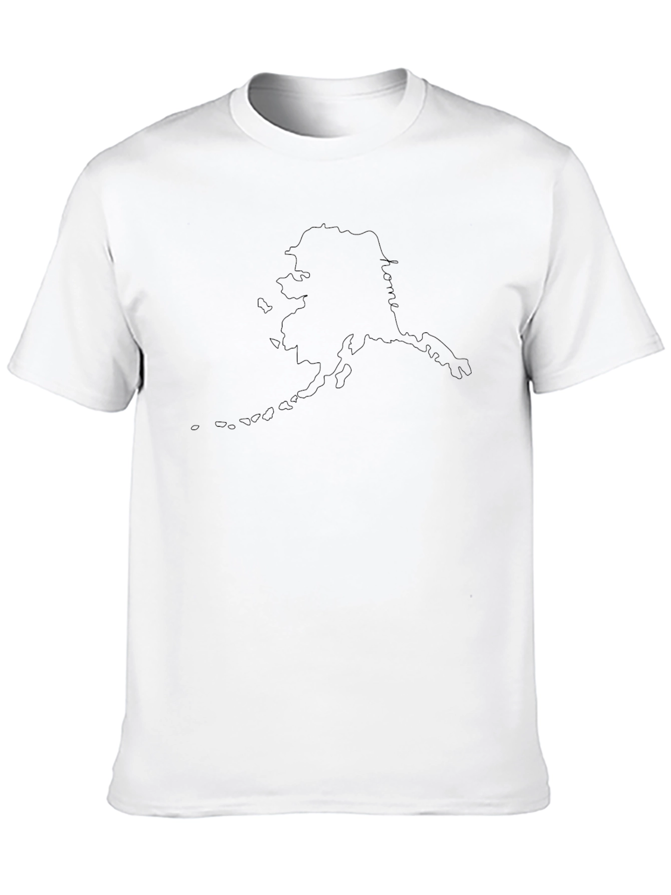 Alaska Outline Black T-Shirt