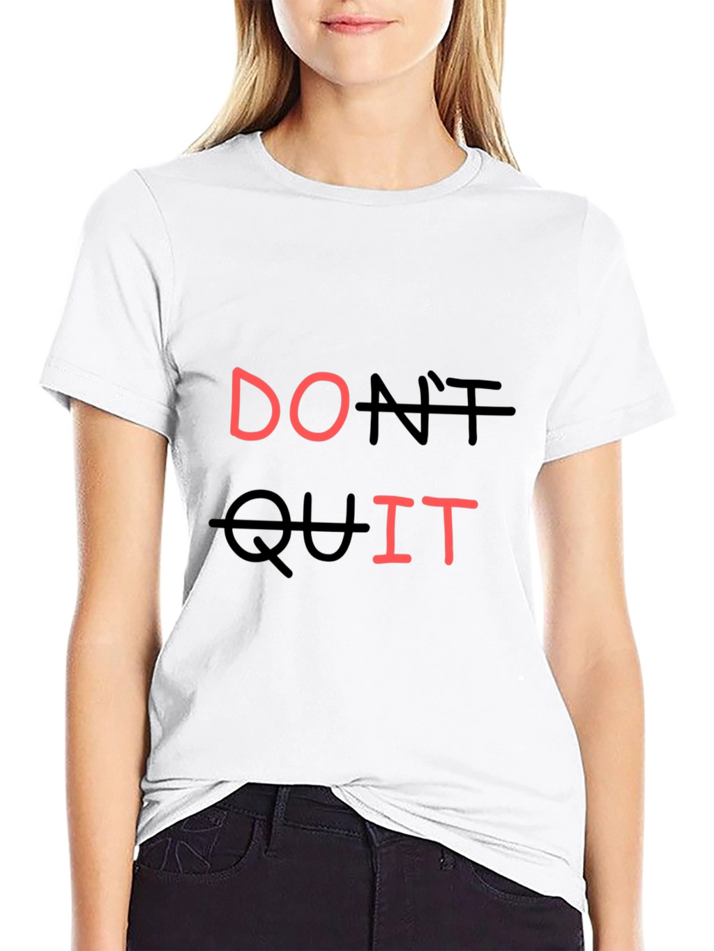 Motivational Dont Quit Black T-Shirt