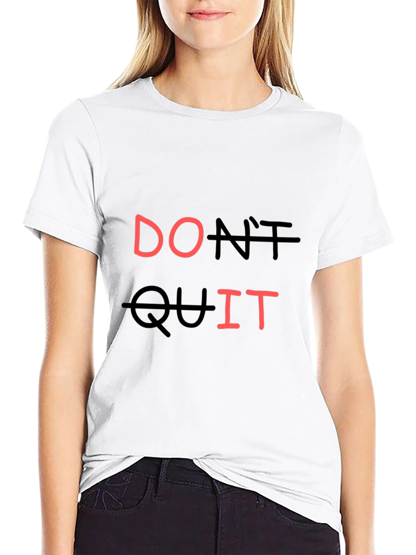 Motivational Dont Quit Black T-Shirt