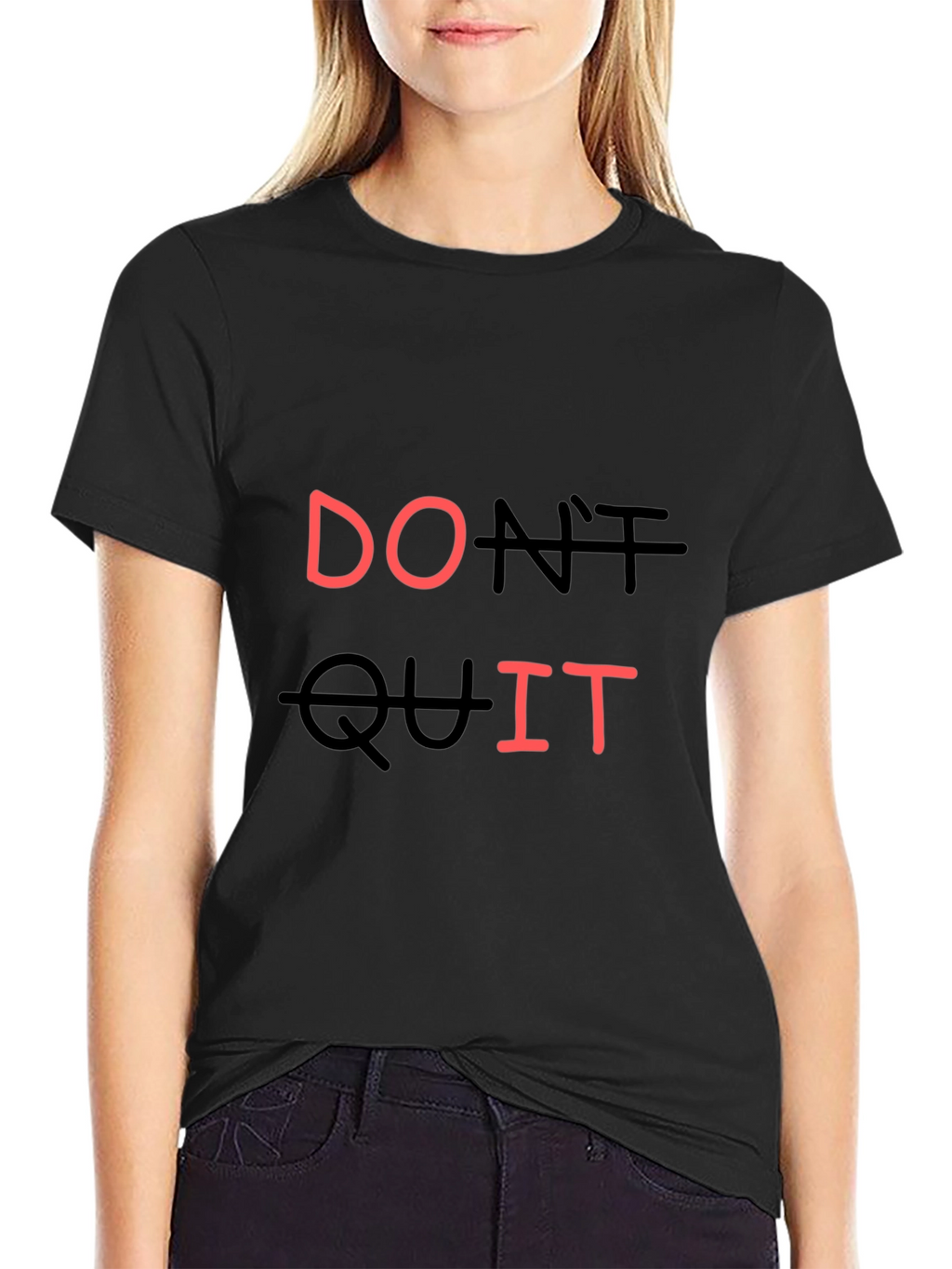 Motivational Dont Quit Black T-Shirt