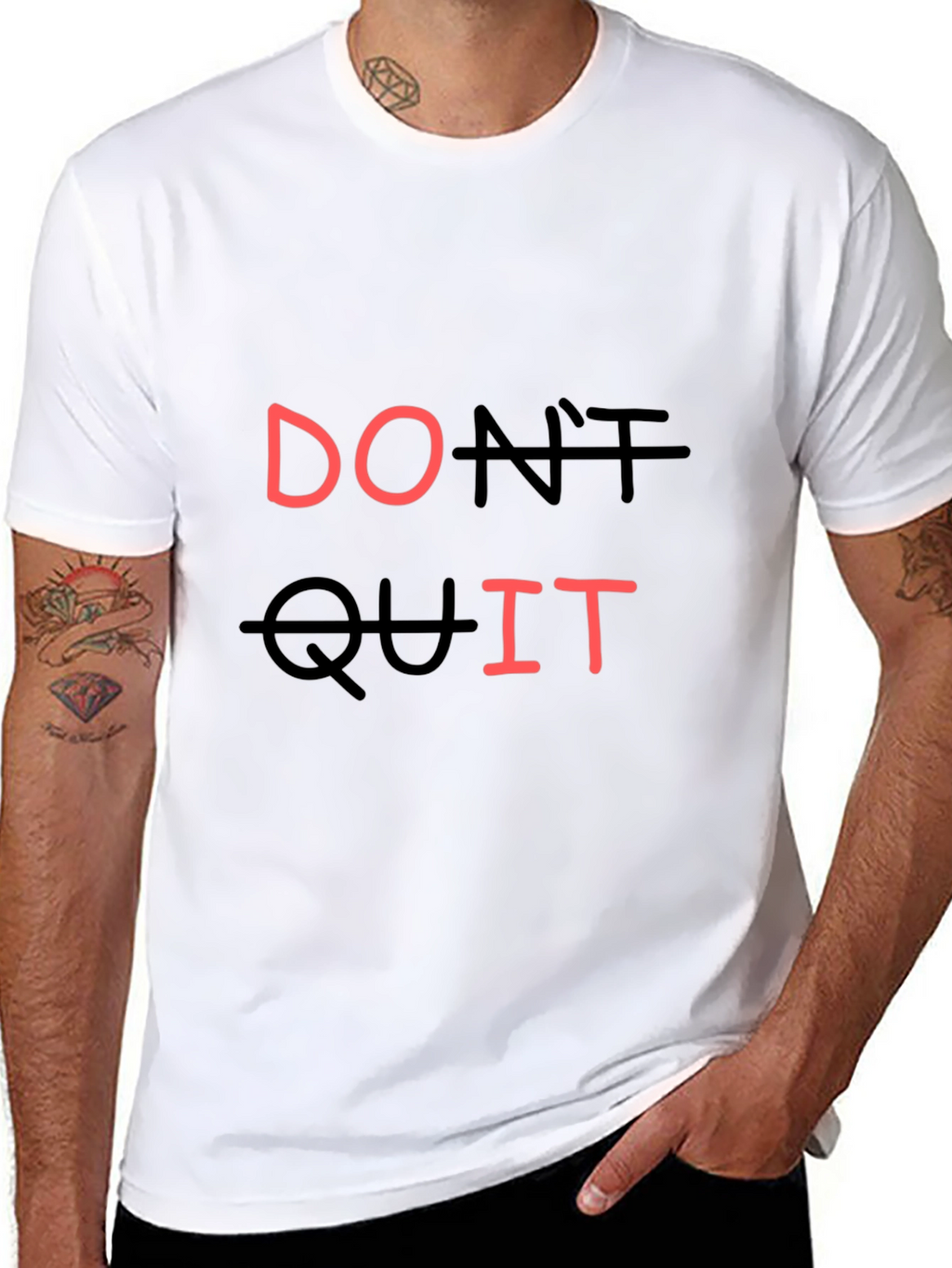 Motivational Dont Quit Black T-Shirt