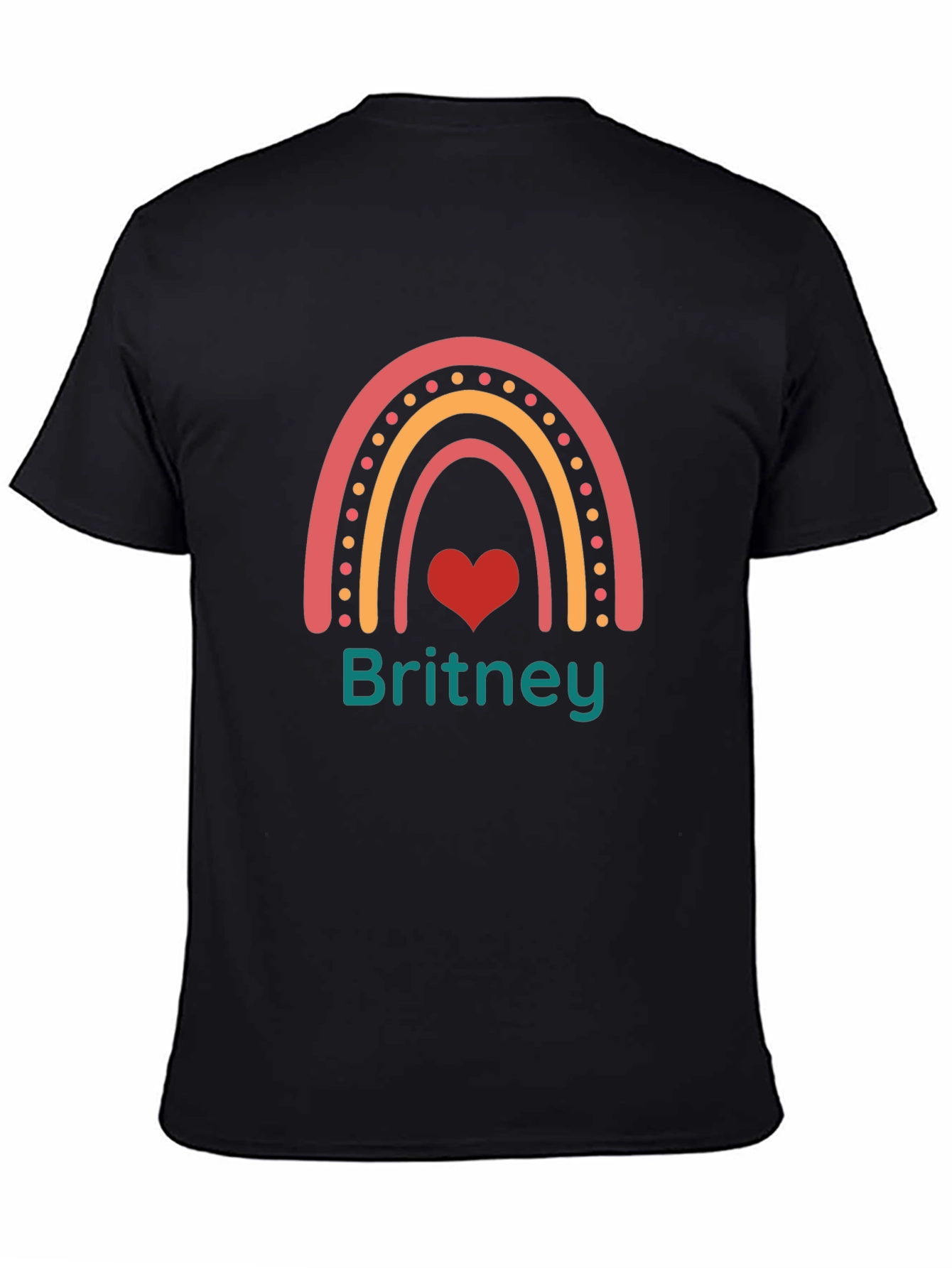 Britney Rainbow Heart Personalized T-Shirt