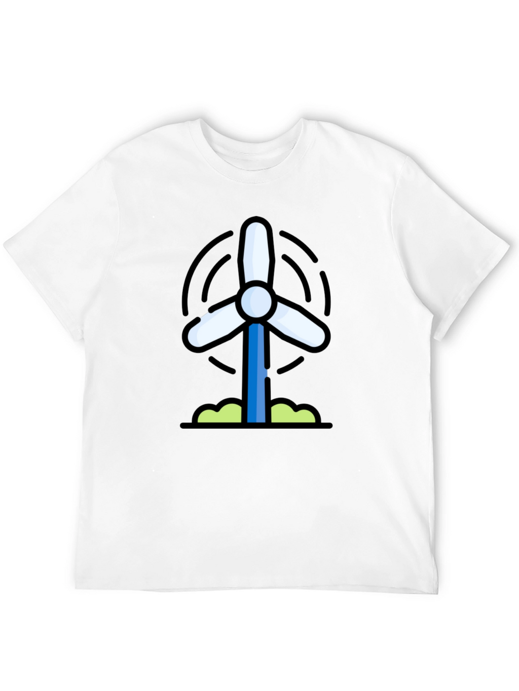 Wind Turbine Graphic Tee - Eco-Friendly Shirt