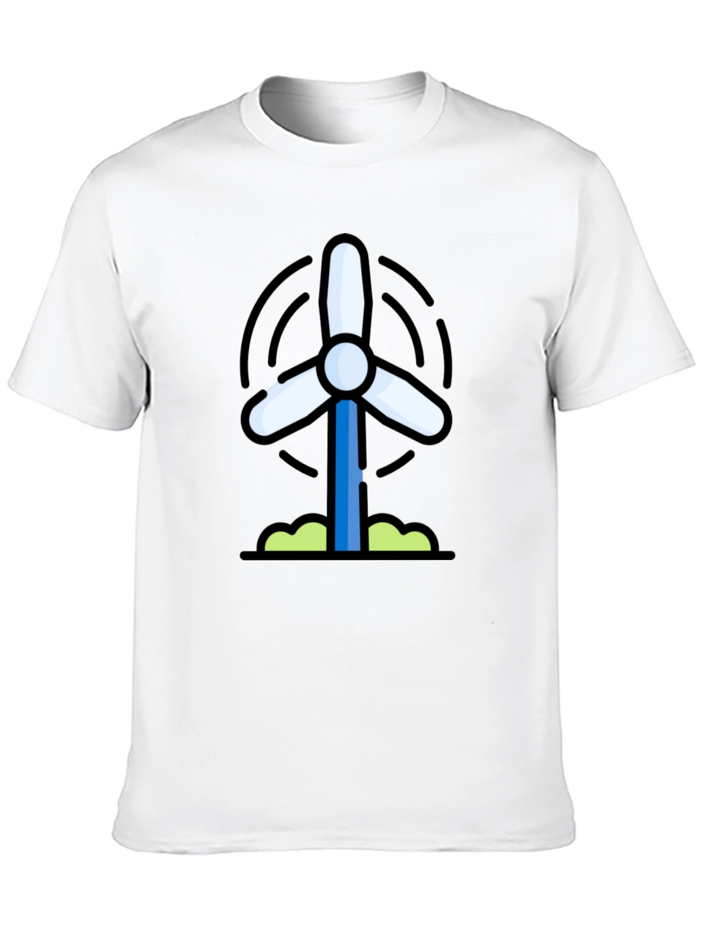 Wind Turbine Graphic Tee - Eco-Friendly Shirt