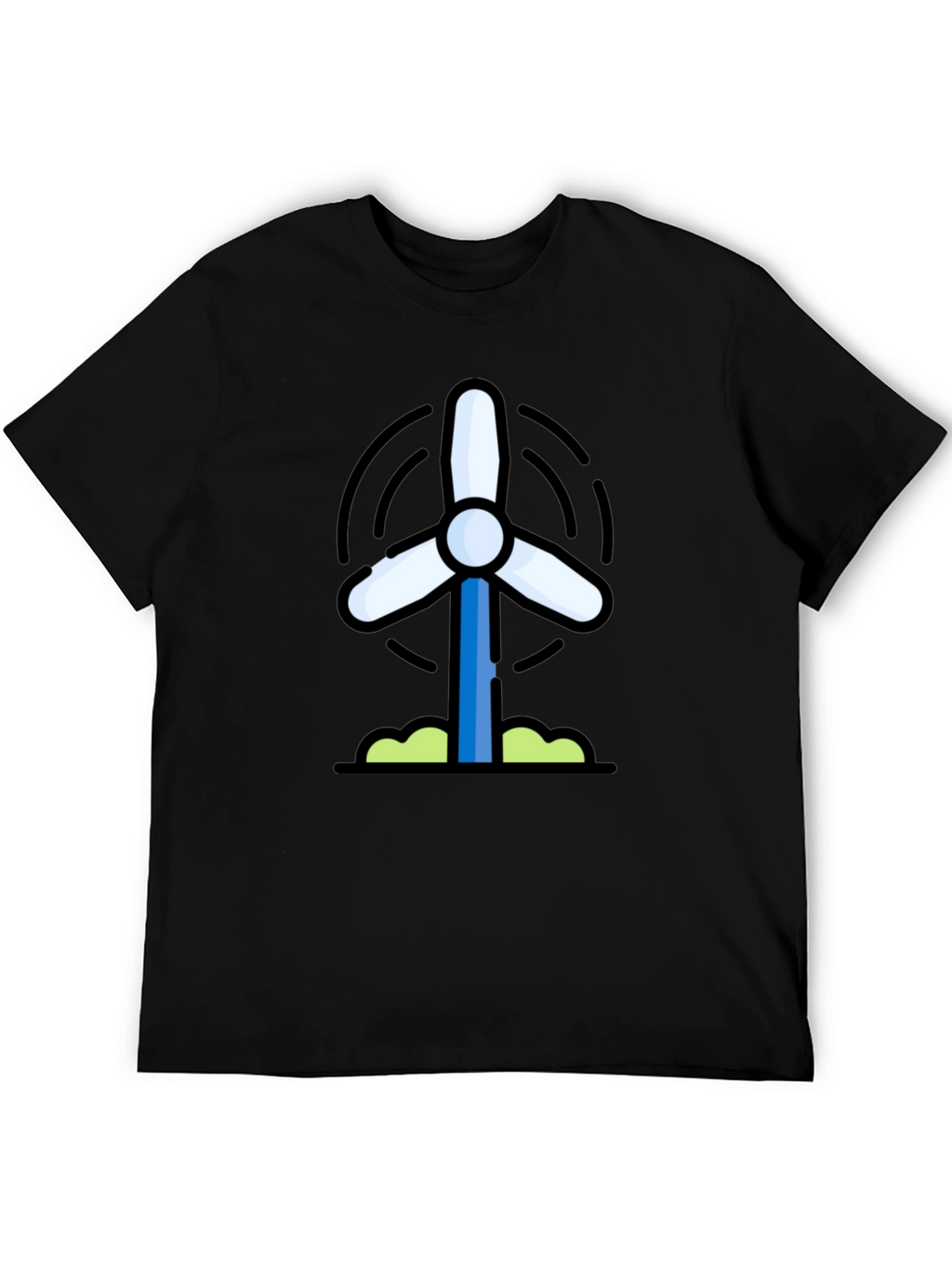 Wind Turbine Graphic Tee - Eco-Friendly Shirt
