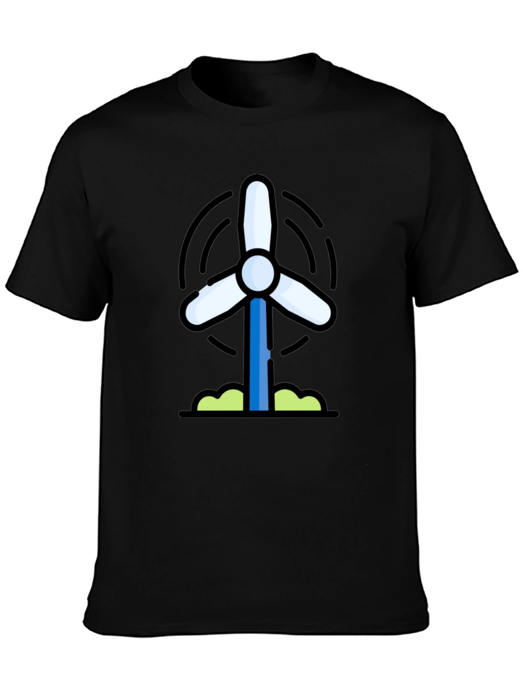 Wind Turbine Graphic Tee - Eco-Friendly Shirt