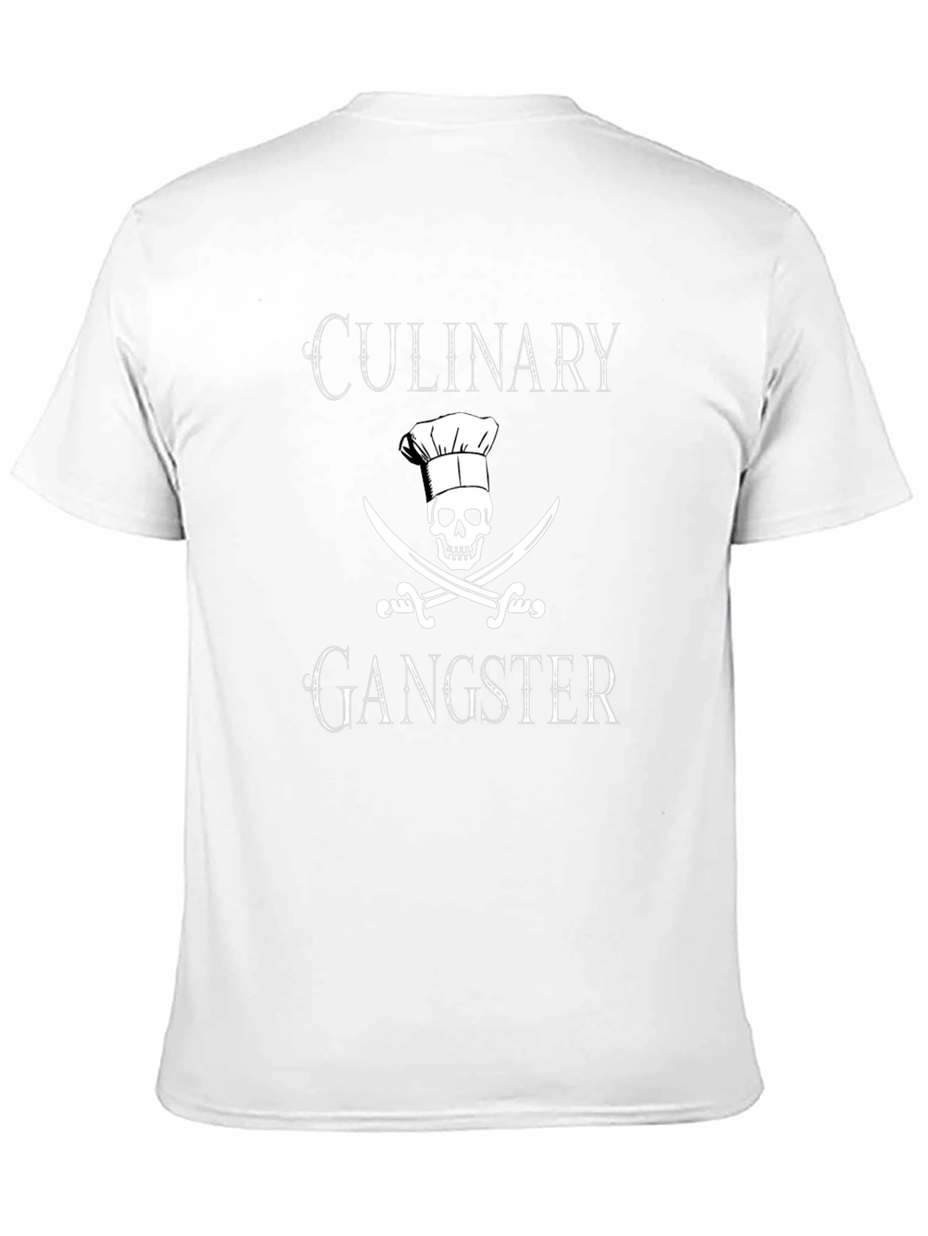Culinary Gangster T-Shirt - Chef Skull & Swords Graphic