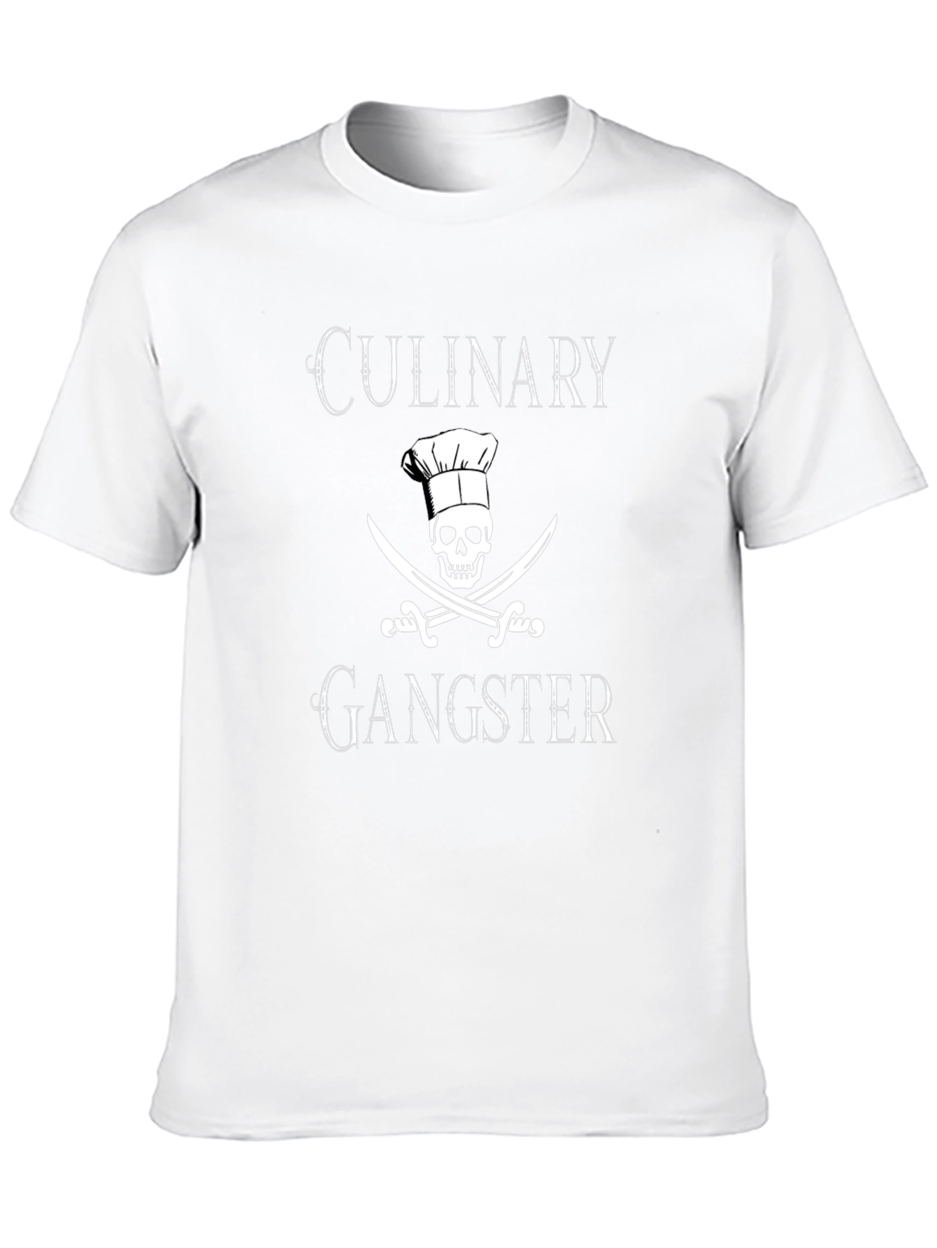 Culinary Gangster T-Shirt - Chef Skull & Swords Graphic