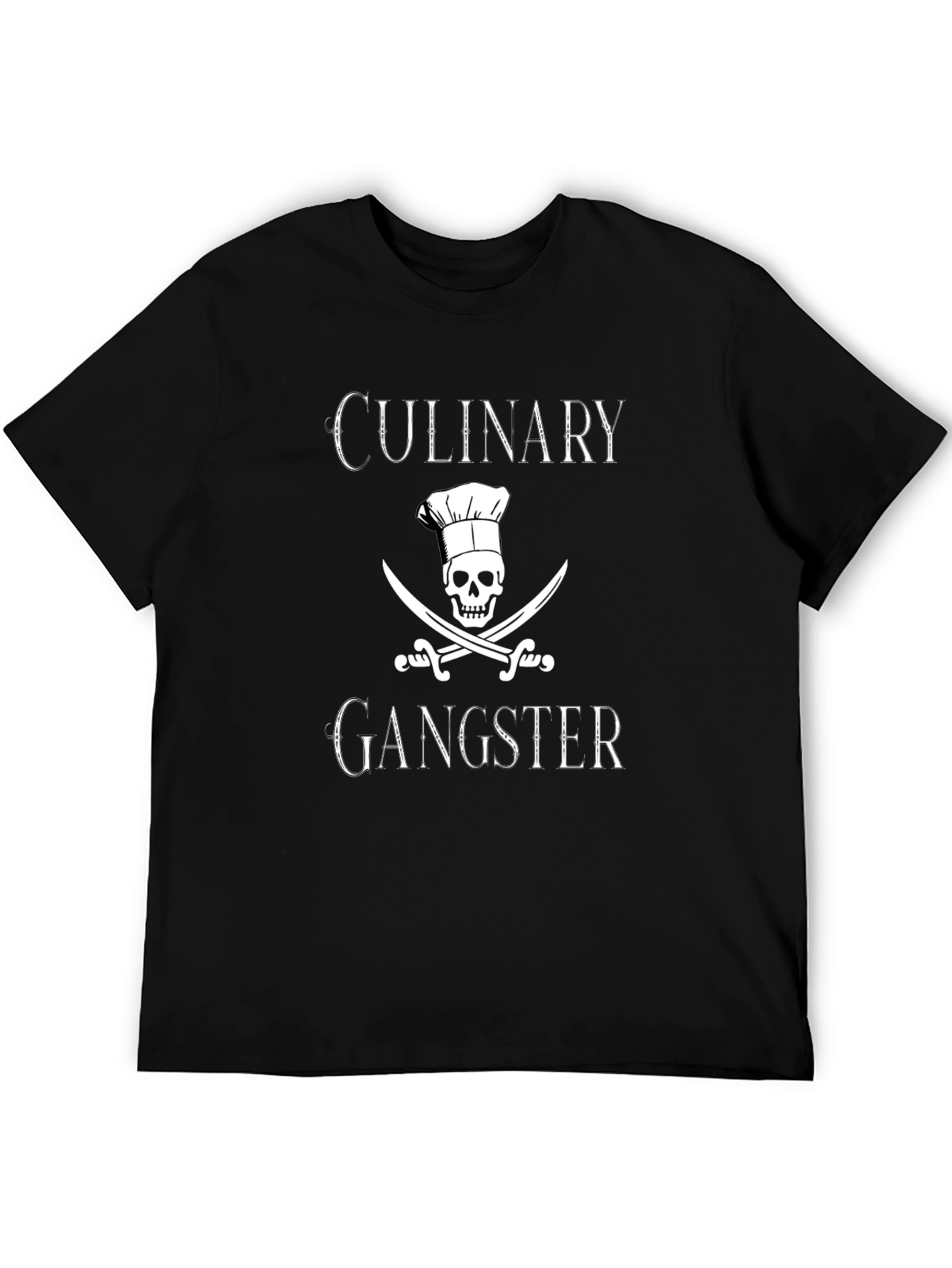 Culinary Gangster T-Shirt - Chef Skull & Swords Graphic