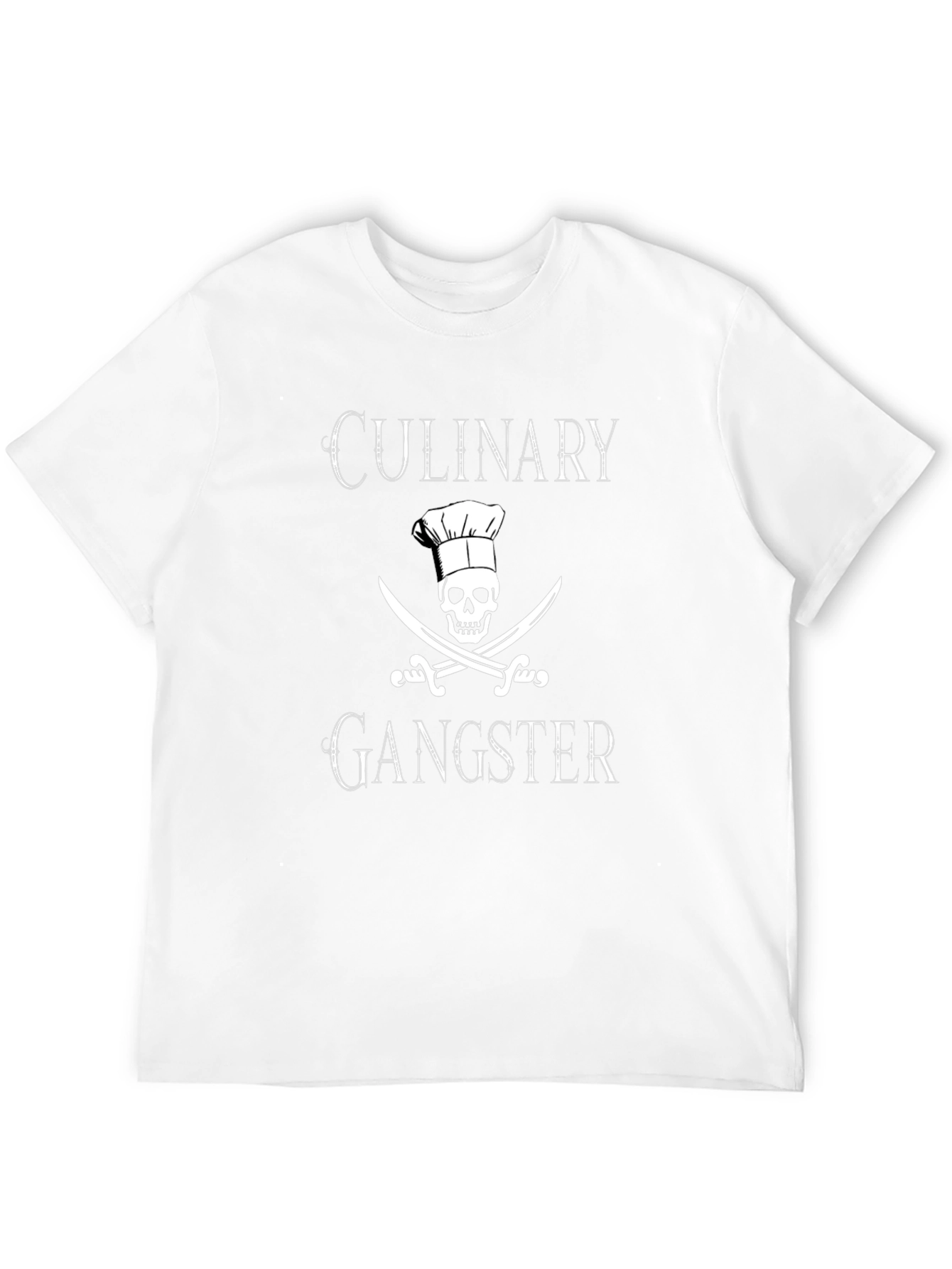 Culinary Gangster T-Shirt - Chef Skull & Swords Graphic