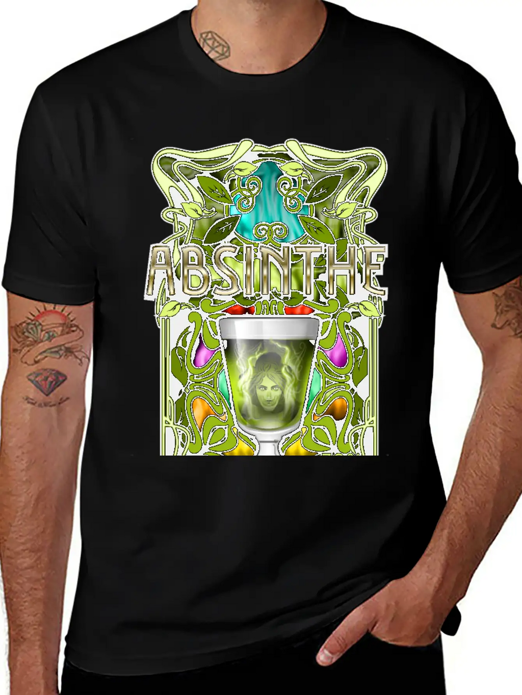 Absinthe T-Shirt Design Stylish Everyday T-Shirt – Unisex Basic Cotton Tee