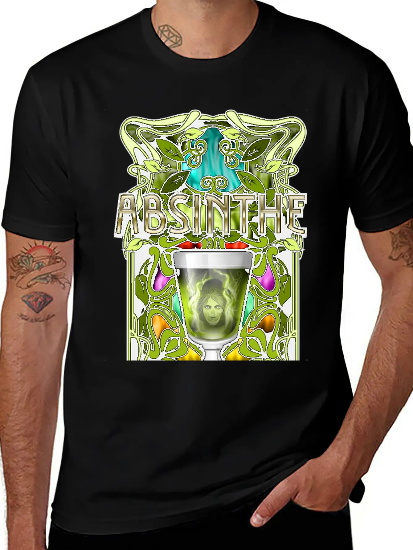 Absinthe T-Shirt Design Stylish Everyday T-Shirt – Unisex Basic Cotton Tee