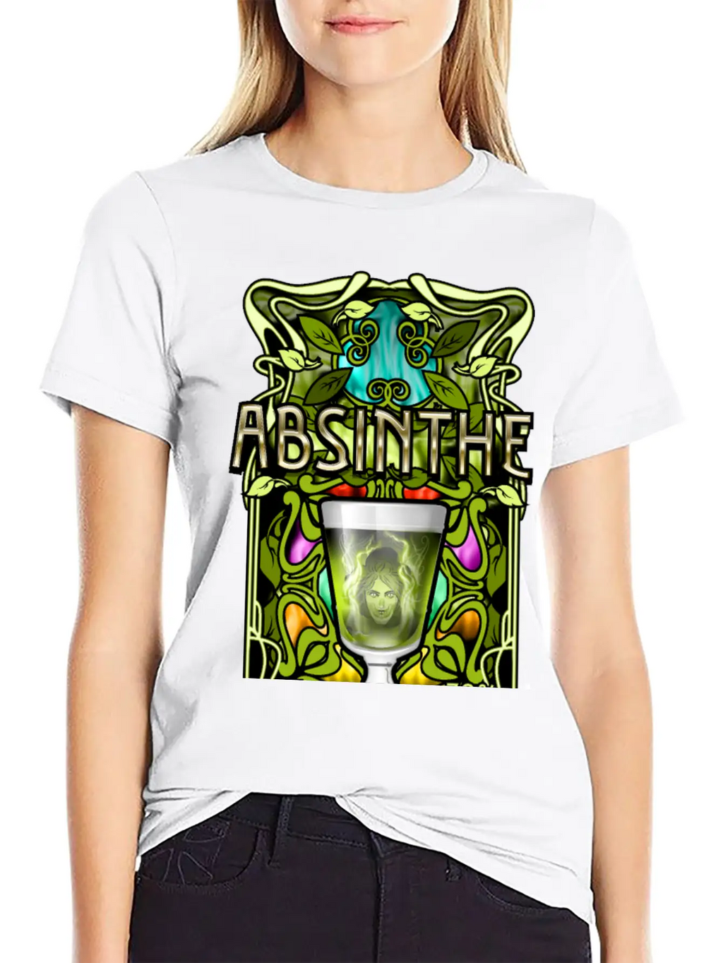 Absinthe T-Shirt Design Stylish Everyday T-Shirt – Unisex Basic Cotton Tee