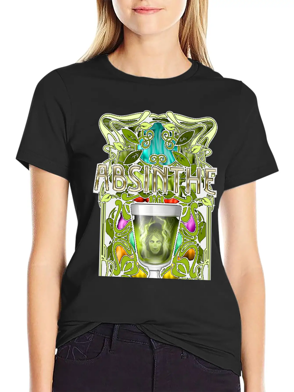 Absinthe T-Shirt Design Stylish Everyday T-Shirt – Unisex Basic Cotton Tee
