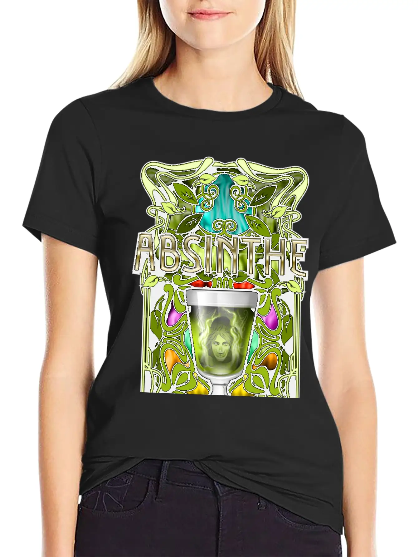 Absinthe T-Shirt Design Stylish Everyday T-Shirt – Unisex Basic Cotton Tee