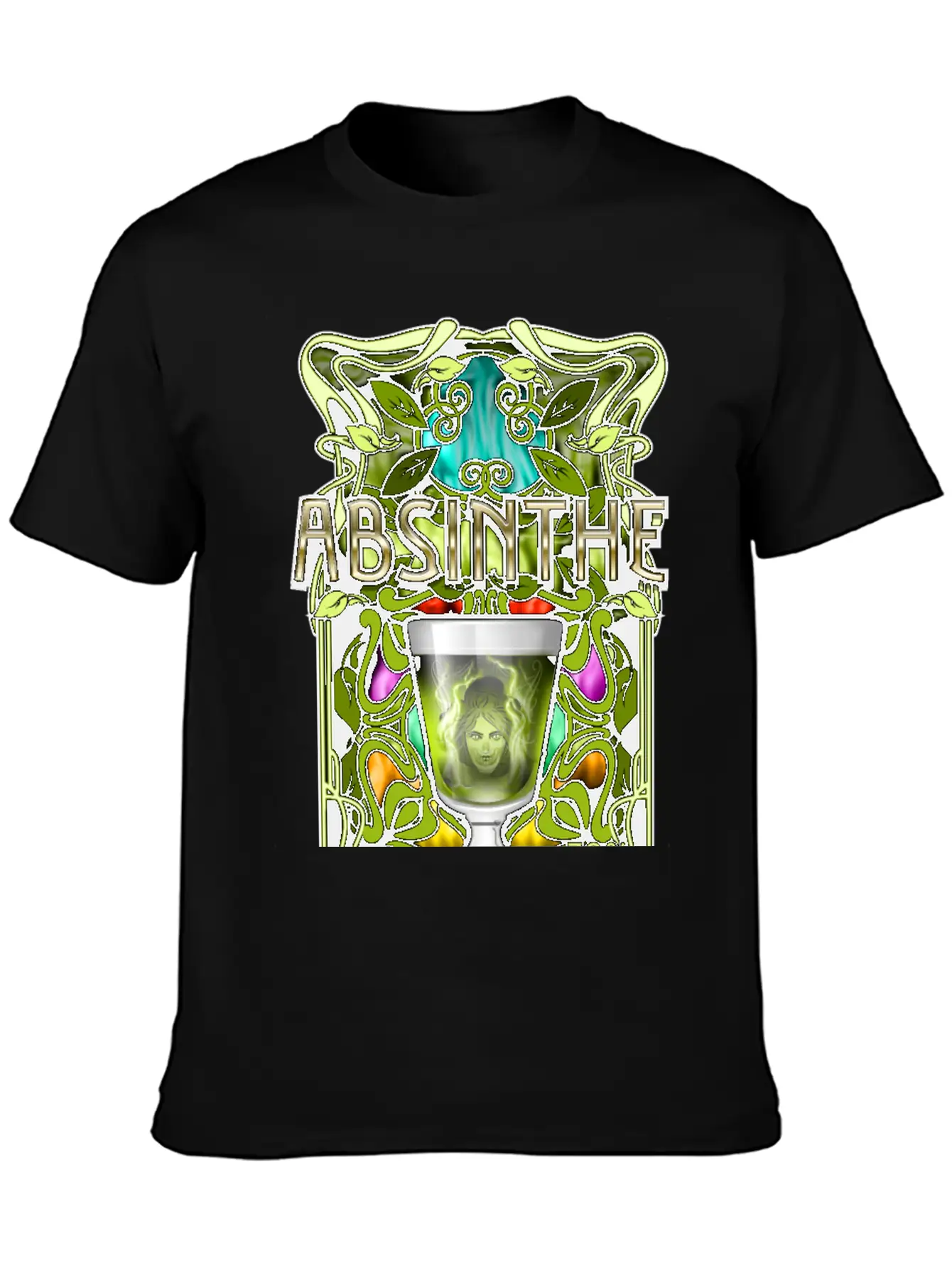 Absinthe T-Shirt Design Stylish Everyday T-Shirt – Unisex Basic Cotton Tee
