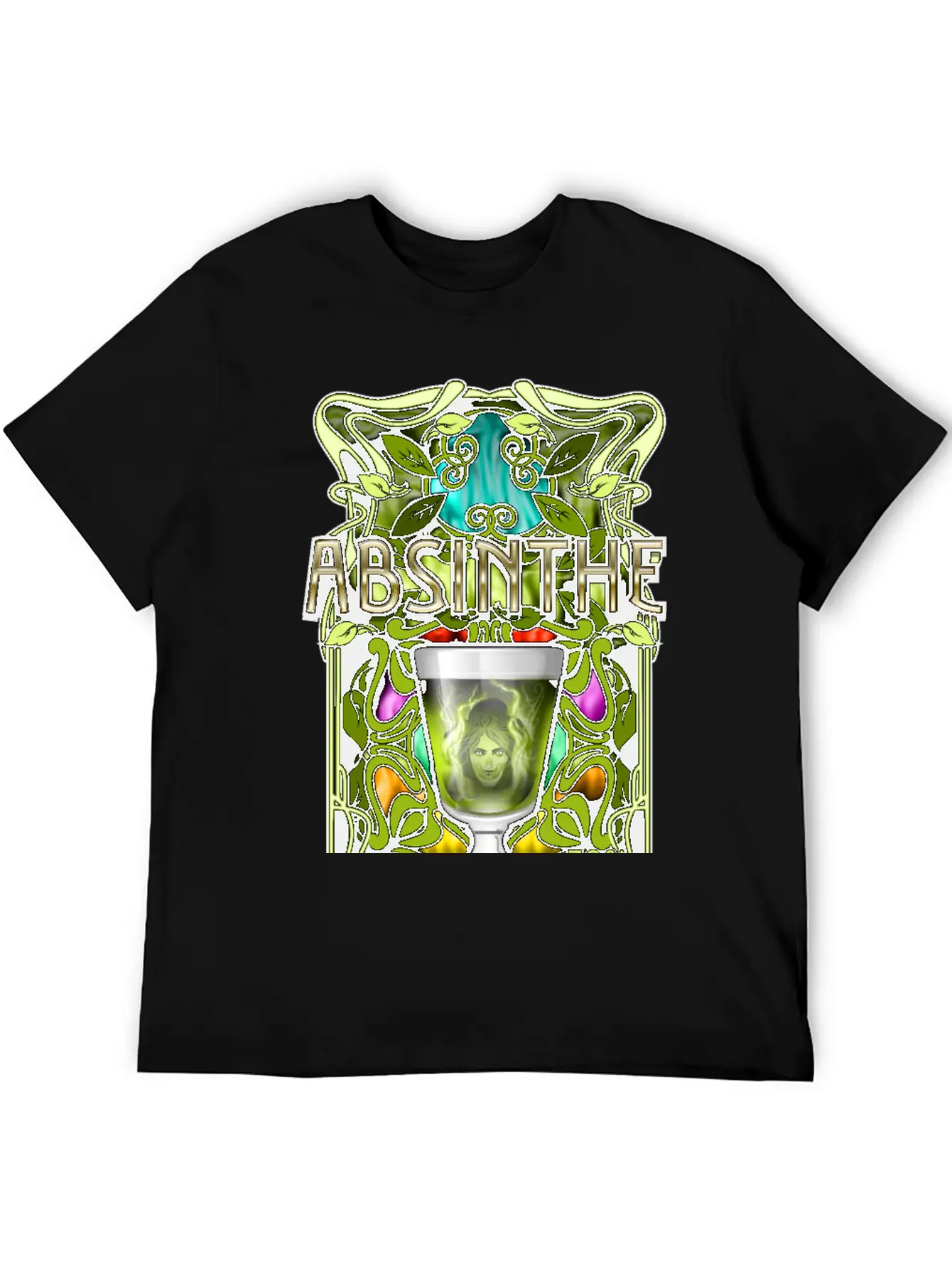 Absinthe T-Shirt Design Stylish Everyday T-Shirt – Unisex Basic Cotton Tee