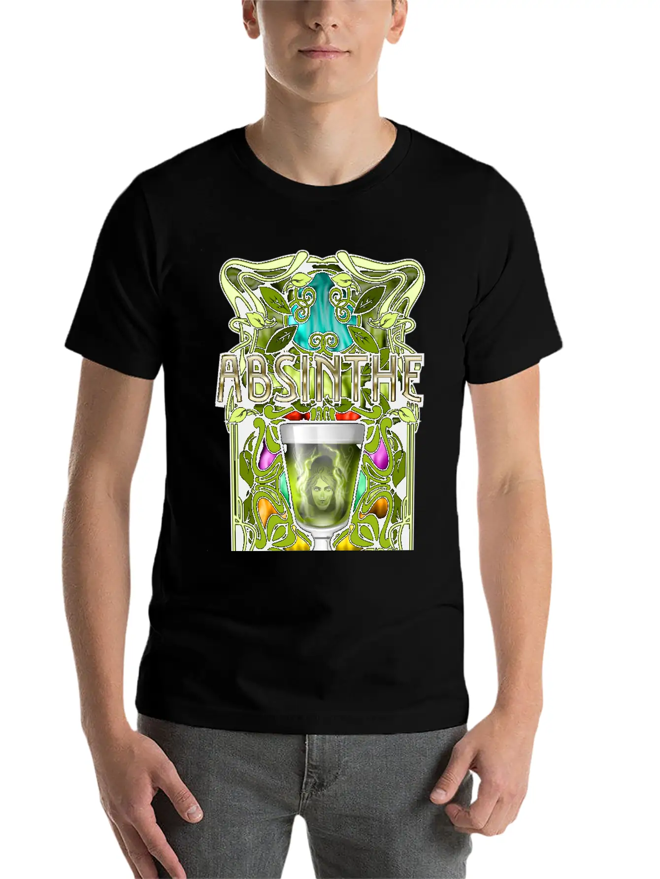 Absinthe T-Shirt Design Stylish Everyday T-Shirt – Unisex Basic Cotton Tee