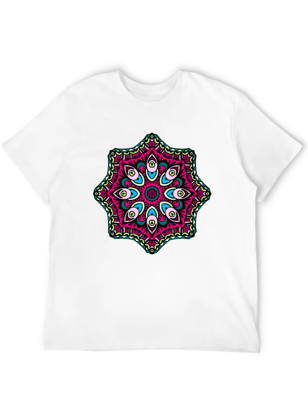 Abstract Boho Mandala Stylish Everyday T-Shirt – Unisex Basic Cotton Tee