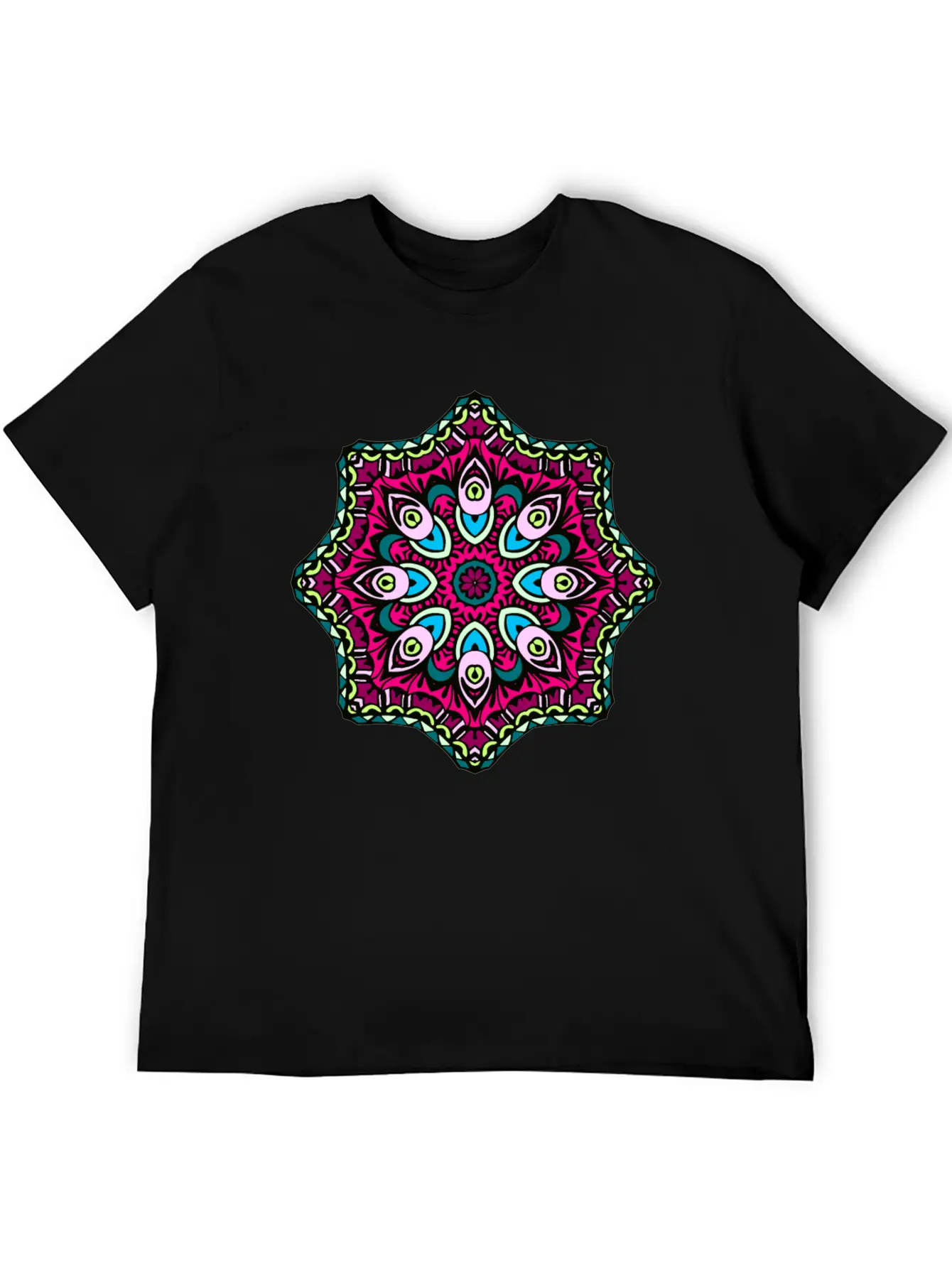 Abstract Boho Mandala Stylish Everyday T-Shirt – Unisex Basic Cotton Tee