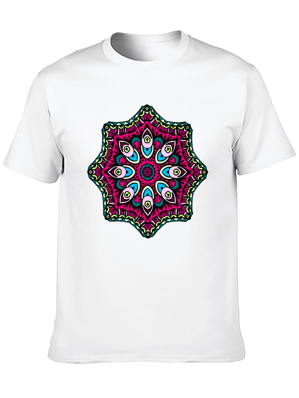 Abstract Boho Mandala Stylish Everyday T-Shirt – Unisex Basic Cotton Tee