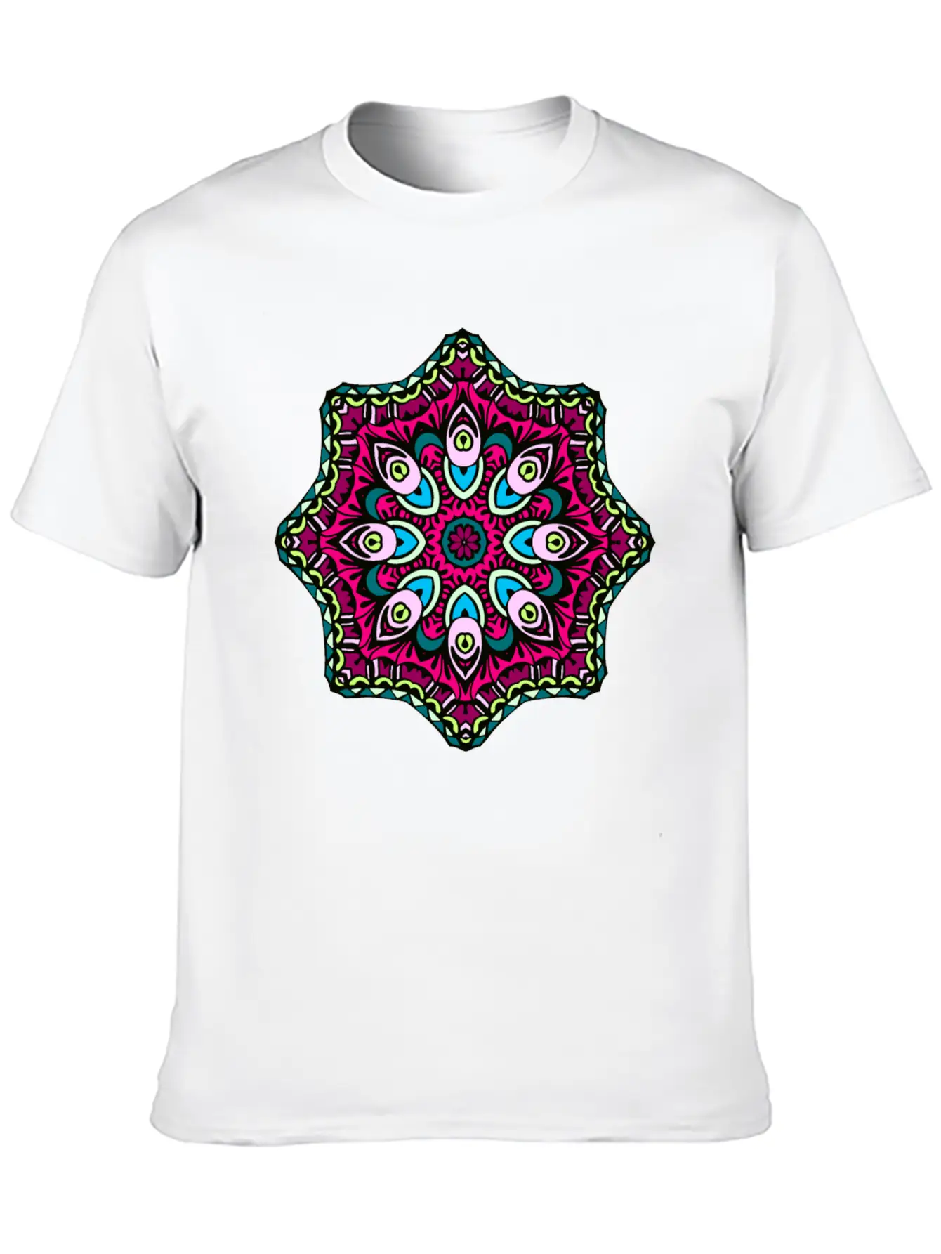Abstract Boho Mandala Stylish Everyday T-Shirt – Unisex Basic Cotton Tee