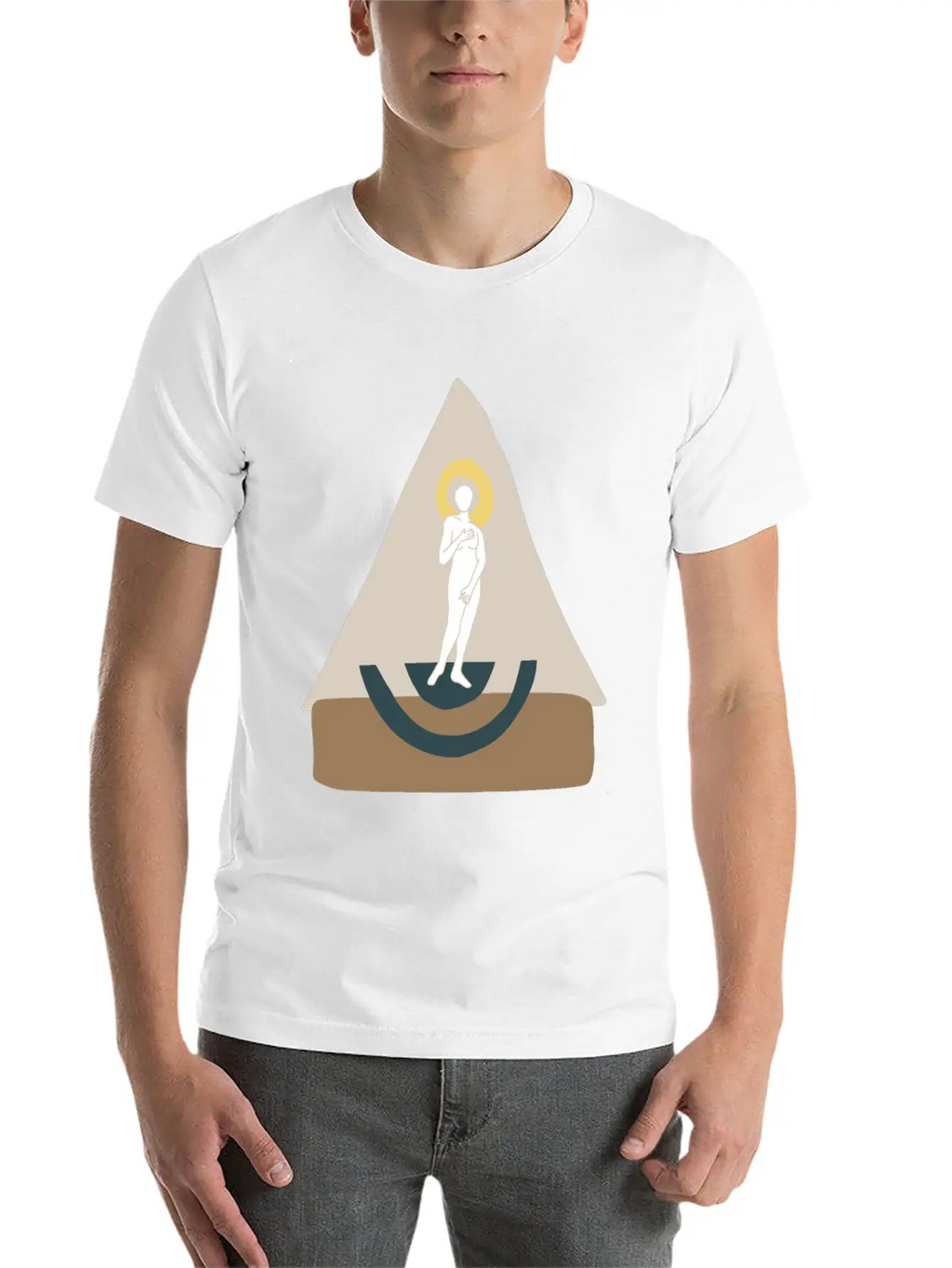 Abstract Boho Venus Classic Cotton Tee – Unisex Comfort For Any Season